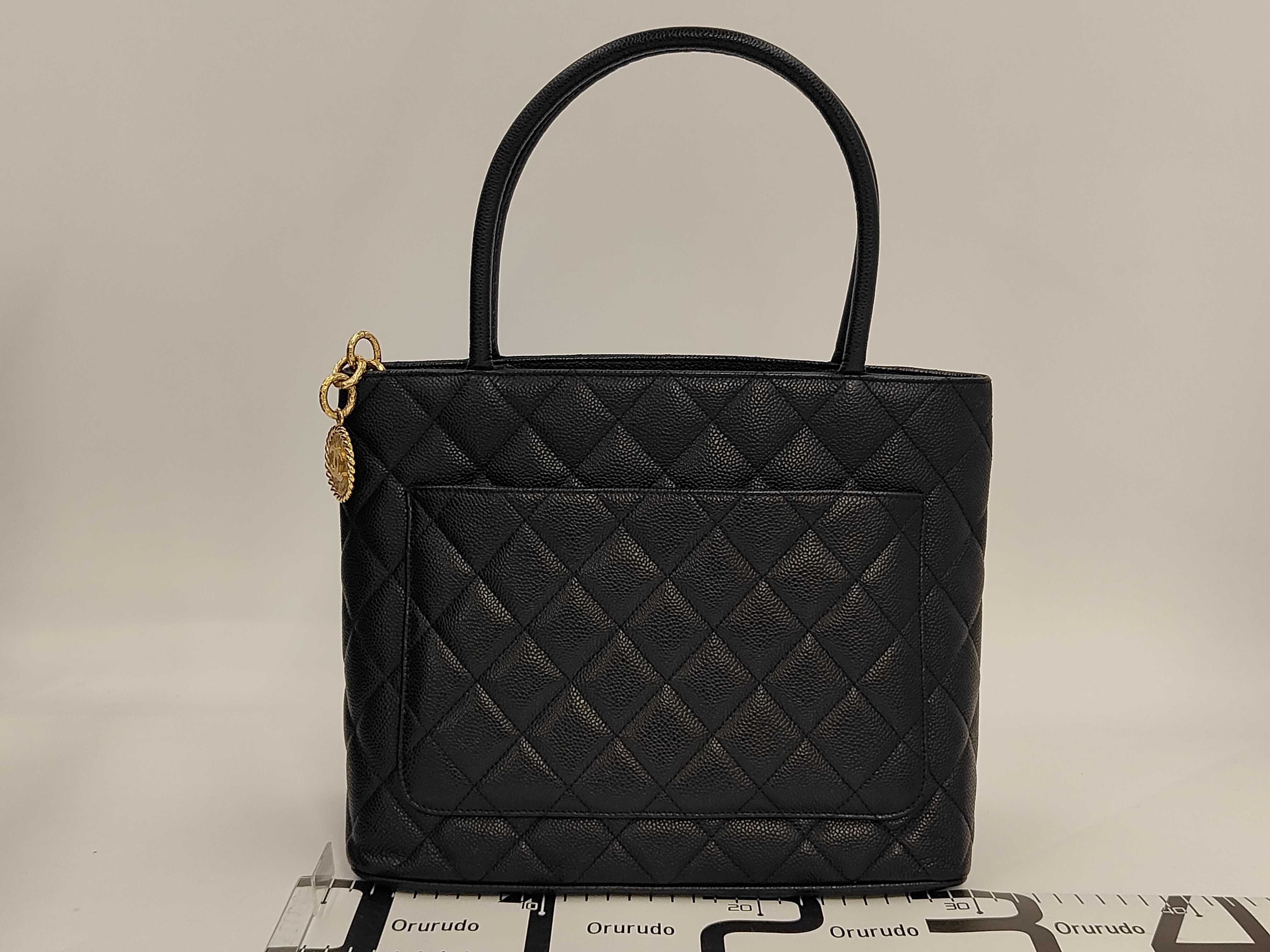 Reissue Caviar Skin Black Gold Tote Bag — view 2