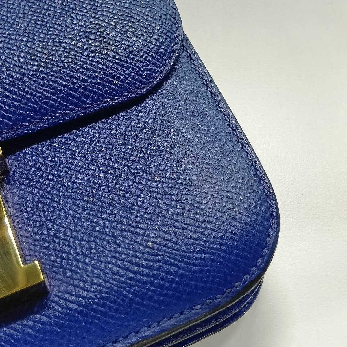 [Individually packaged] Hermes Constance 3 Mini 18 Veau Epsom Blue Electric Gold Hardware A: 2017 — view 11