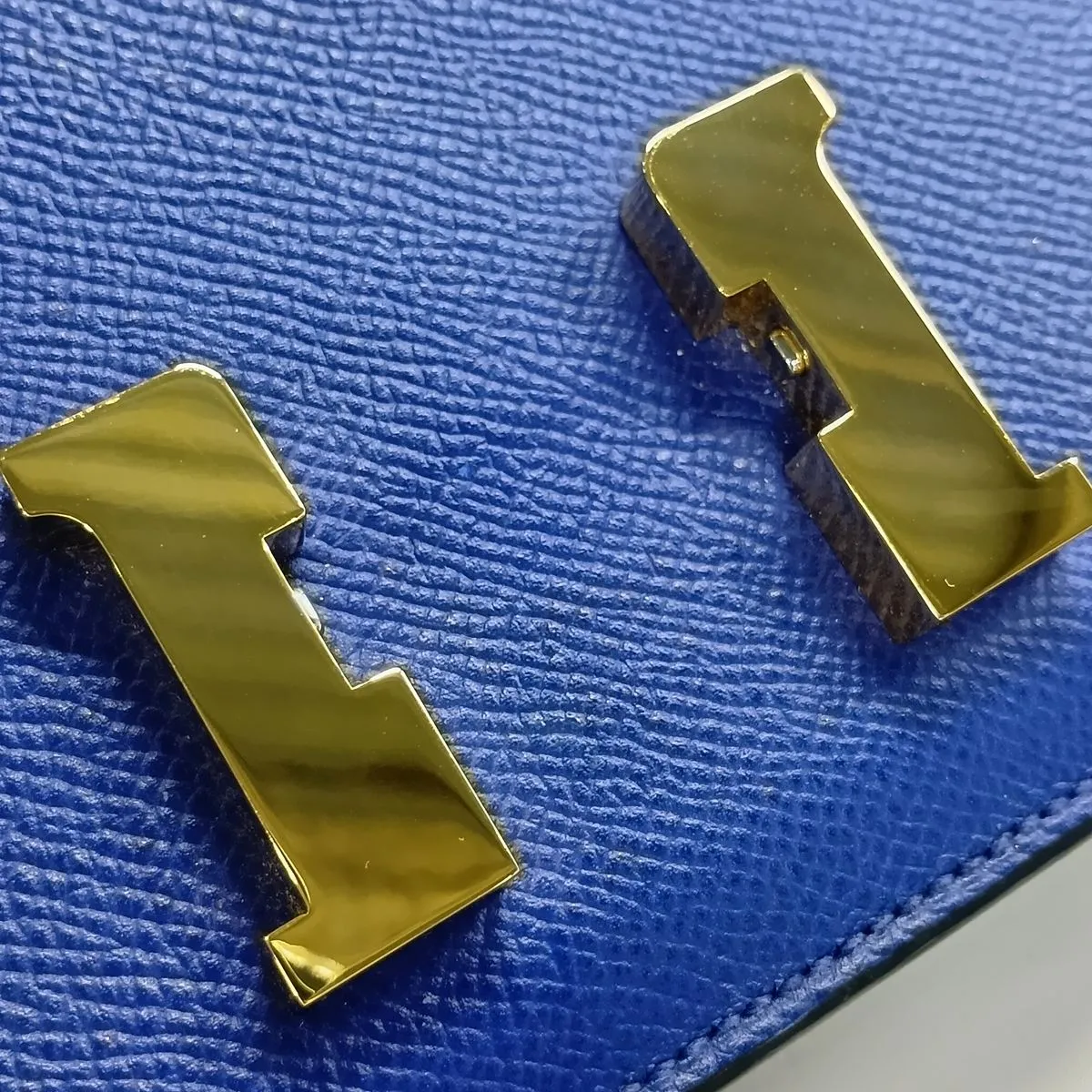 [Individually packaged] Hermes Constance 3 Mini 18 Veau Epsom Blue Electric Gold Hardware A: 2017 — view 13