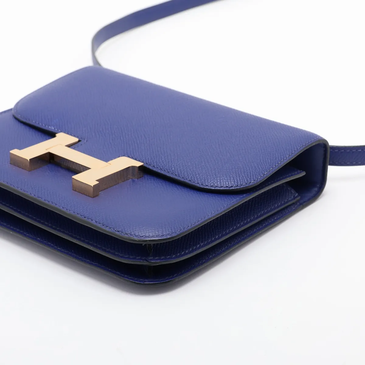 [Individually packaged] Hermes Constance 3 Mini 18 Veau Epsom Blue Electric Gold Hardware A: 2017 — view 3