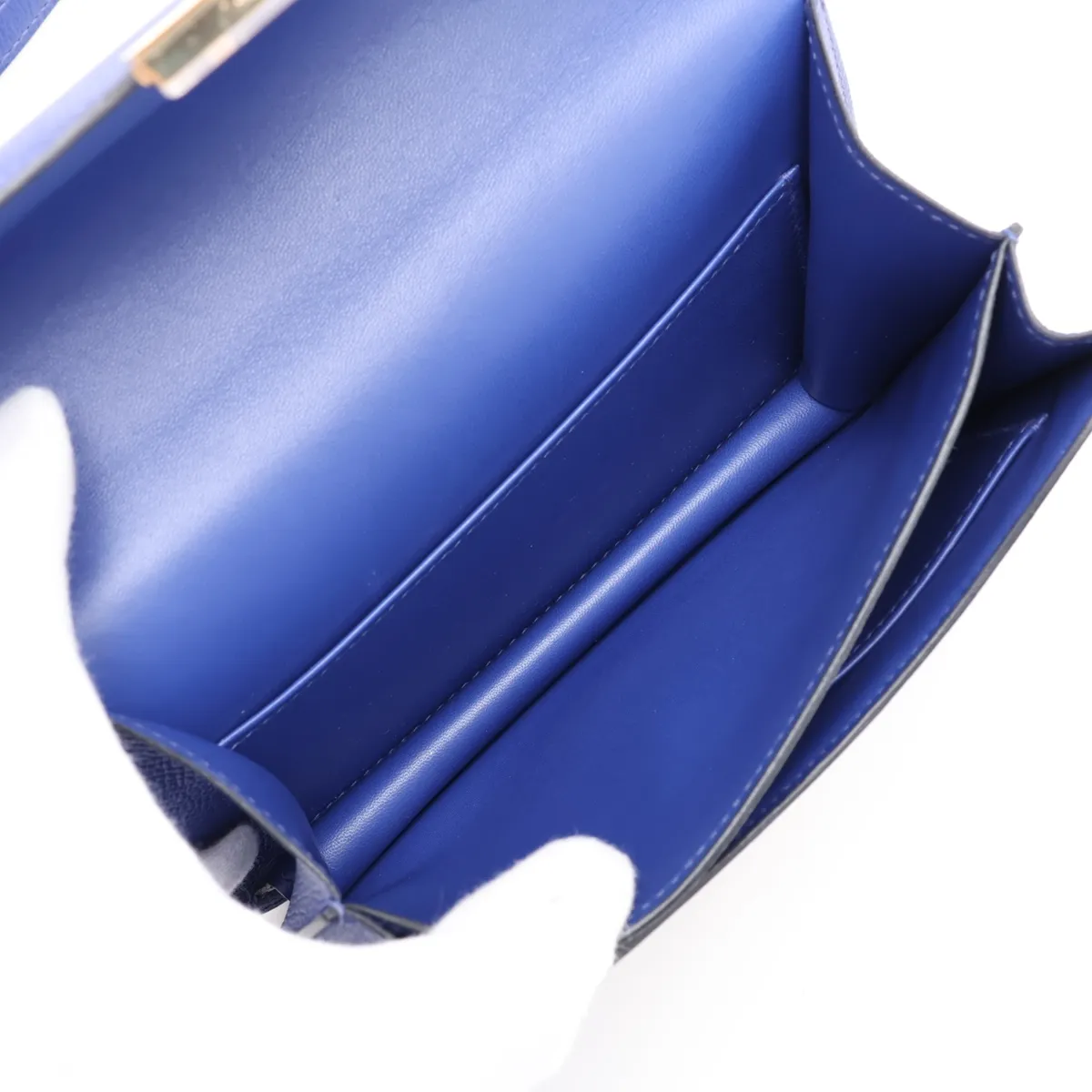 [Individually packaged] Hermes Constance 3 Mini 18 Veau Epsom Blue Electric Gold Hardware A: 2017 — view 7
