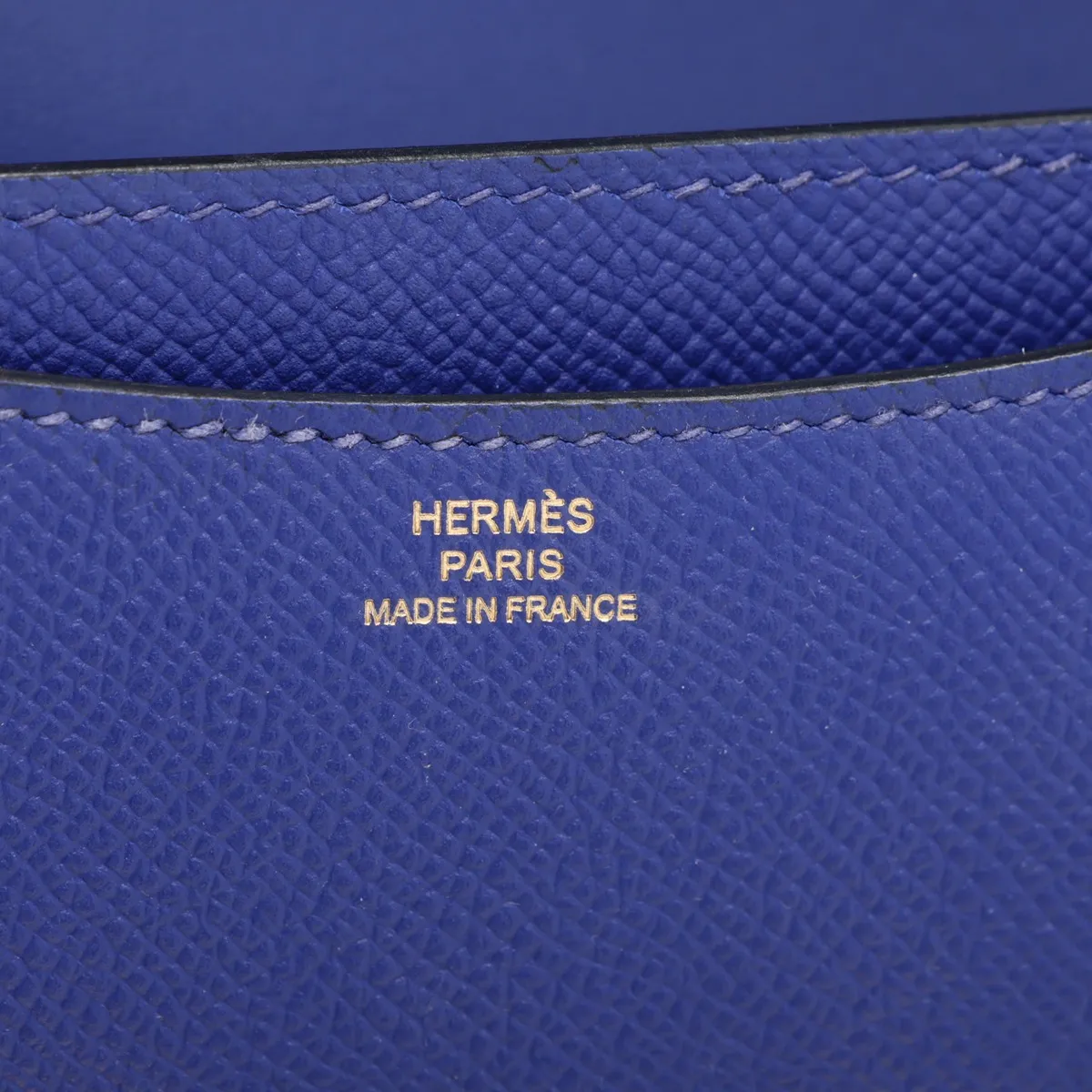 [Individually packaged] Hermes Constance 3 Mini 18 Veau Epsom Blue Electric Gold Hardware A: 2017 — view 9