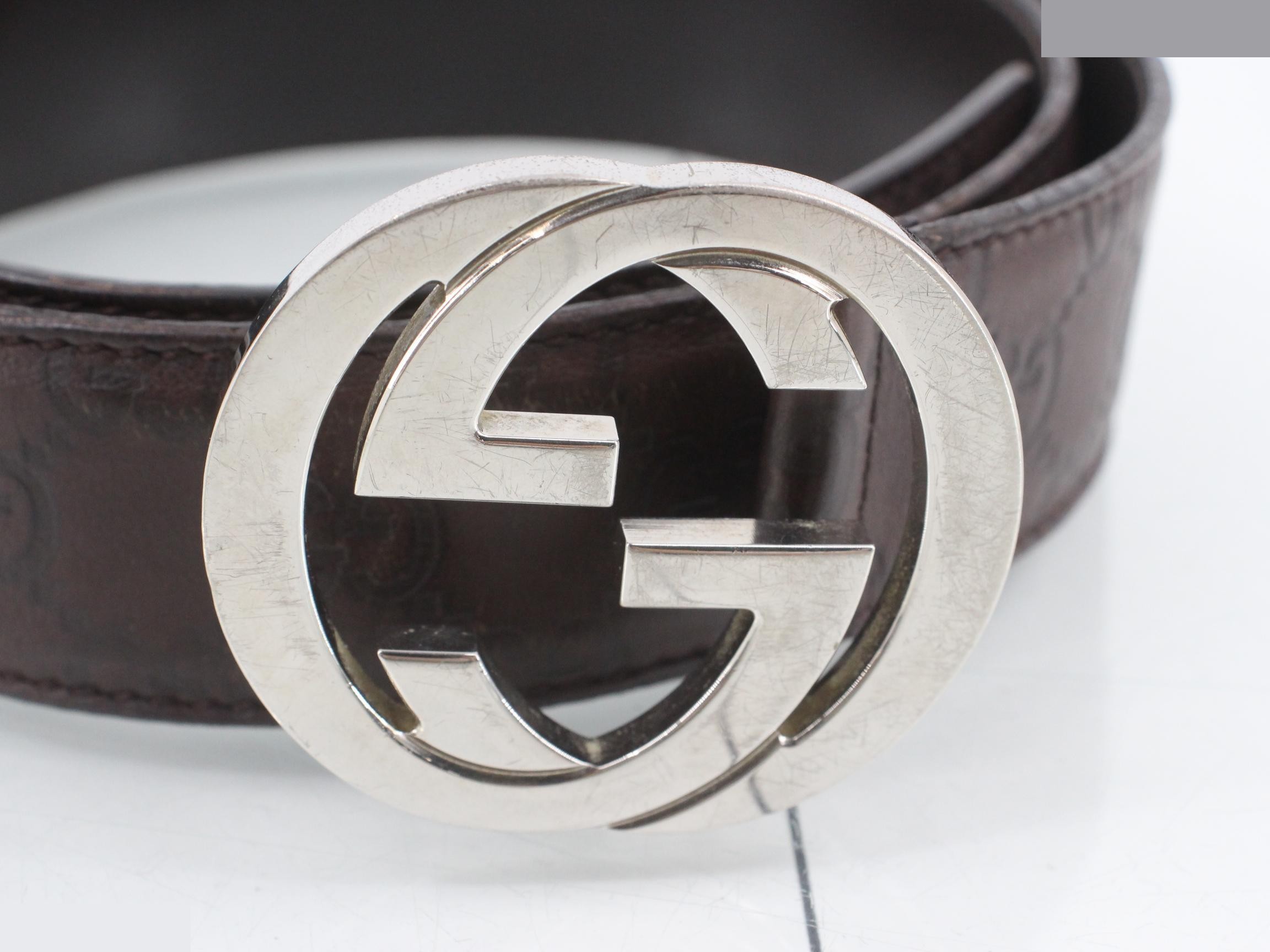 Interlocking G buckle leather belt — view 3