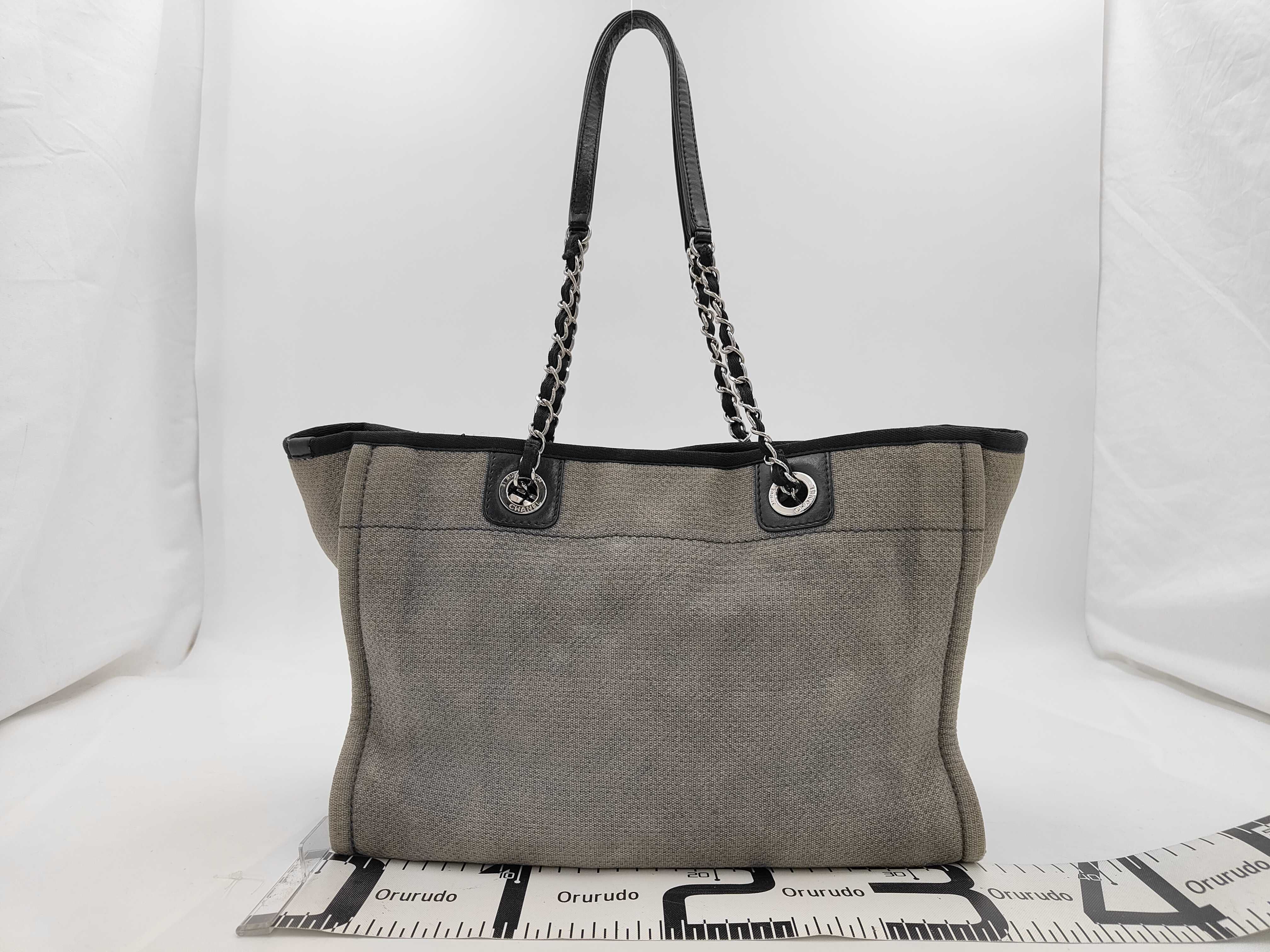 BAG DEAUVILLE LARGE TWEED 2WAY CHAIN ​​TOTE GREY NO.16 NO CARD Tote Bag — view 2