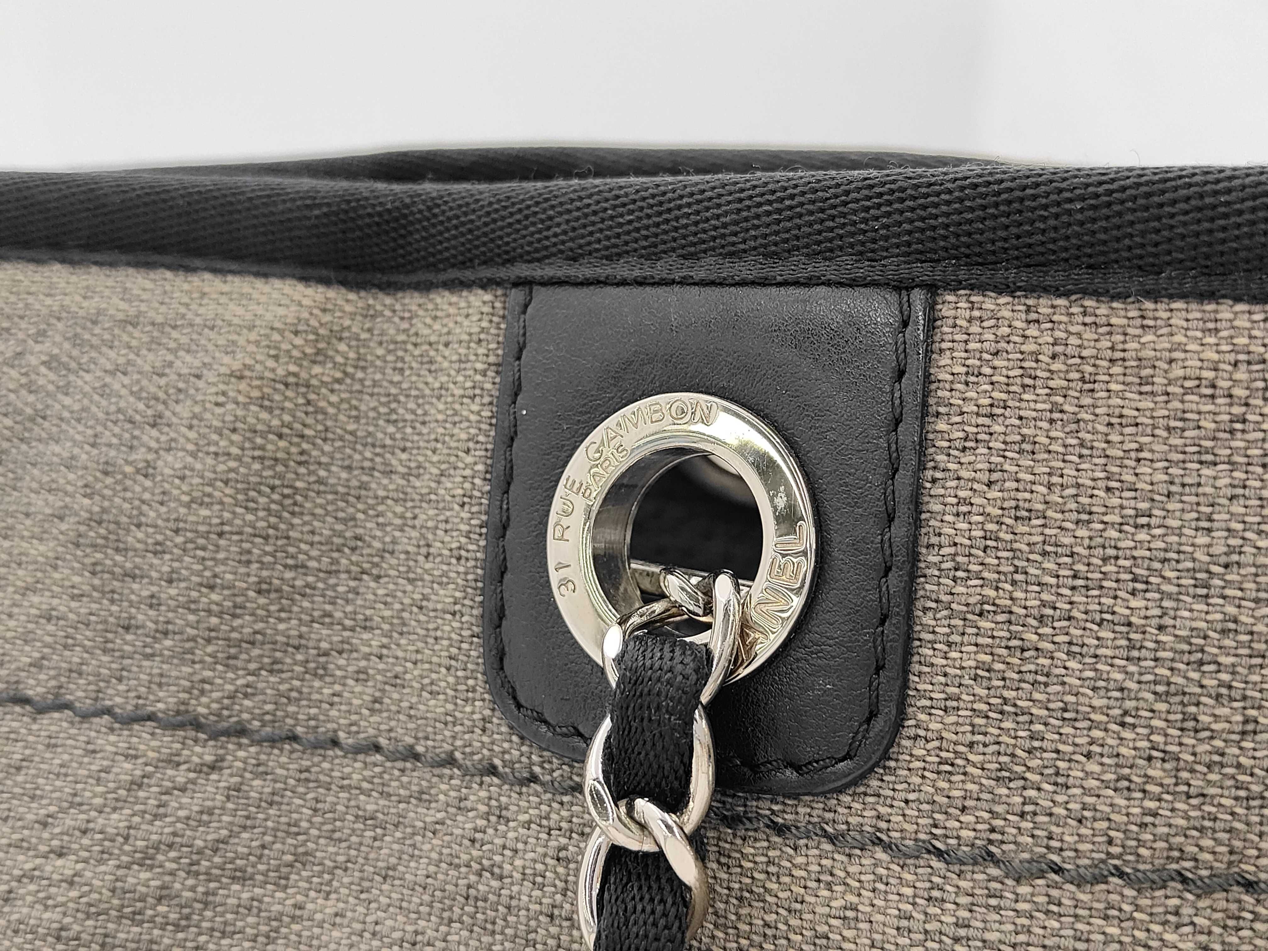 BAG DEAUVILLE LARGE TWEED 2WAY CHAIN ​​TOTE GREY NO.16 NO CARD Tote Bag — view 5