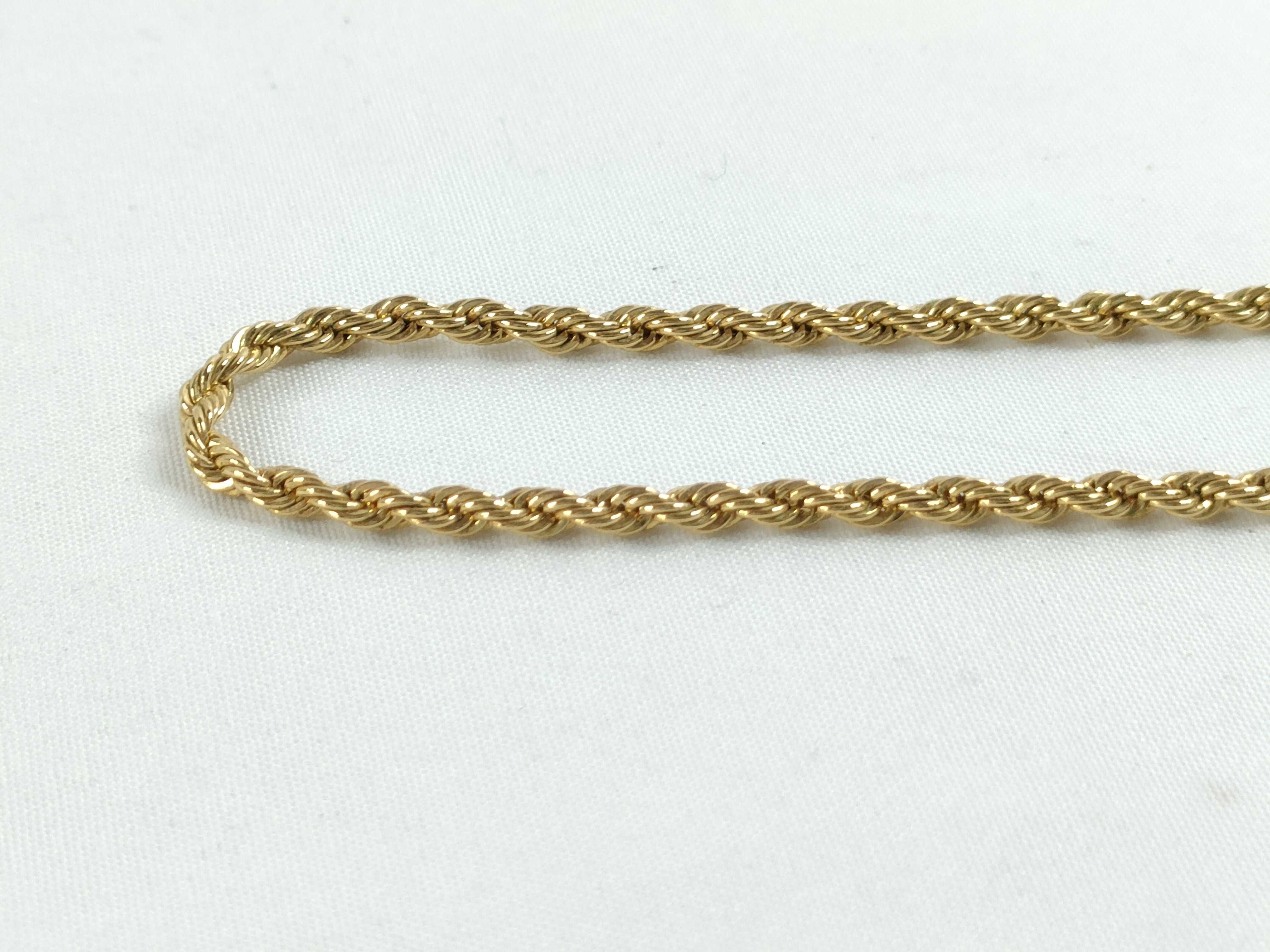 Twist Rope Chain Gold Necklace — view 2