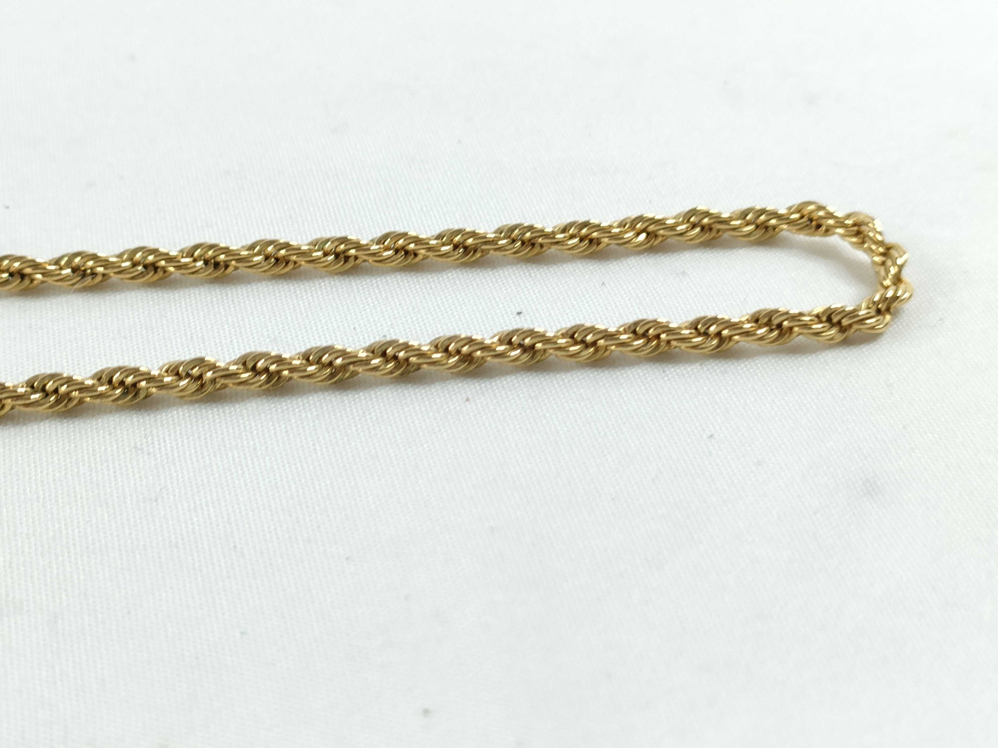 Twist Rope Chain Gold Necklace — view 3
