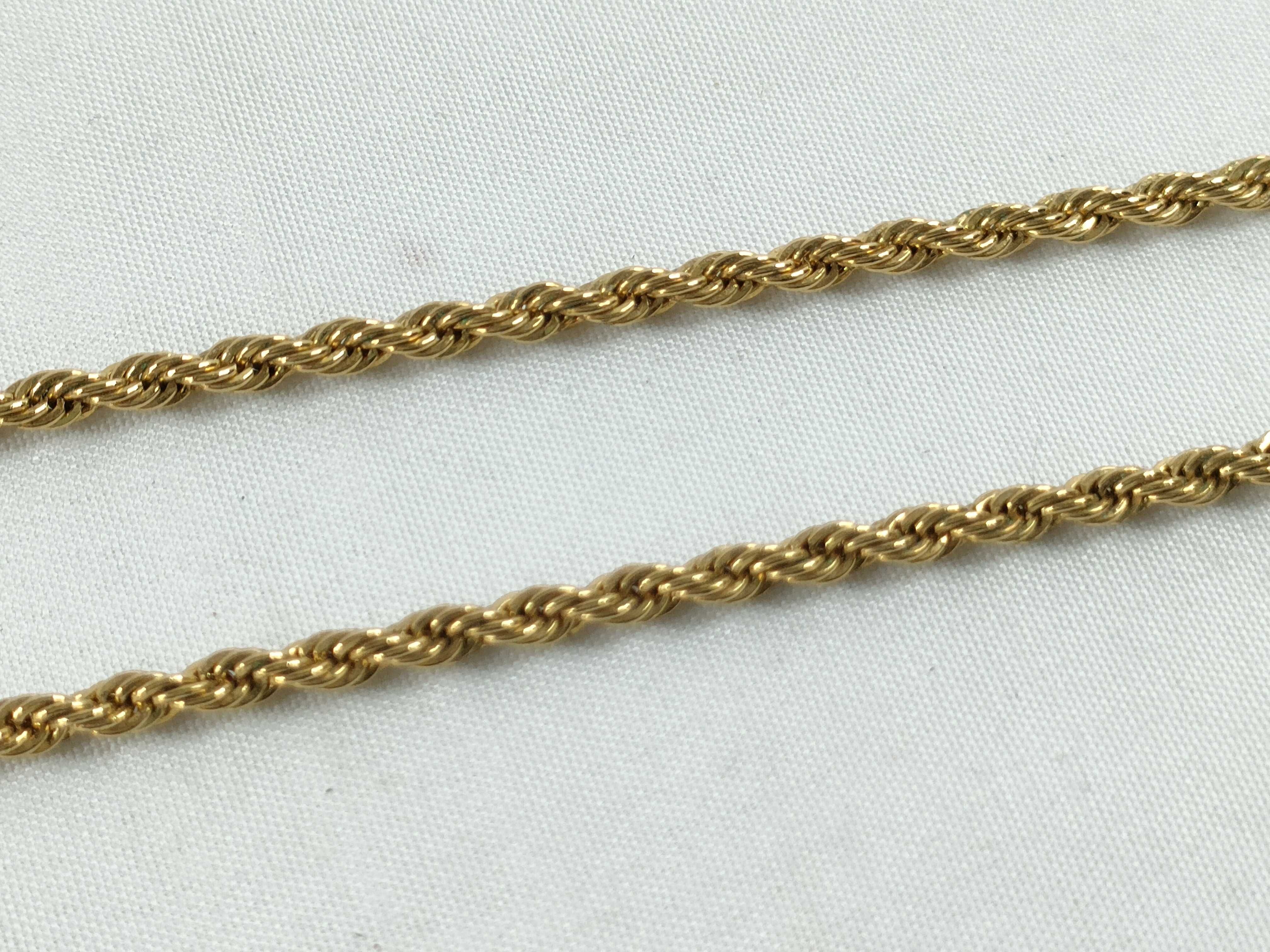 Twist Rope Chain Gold Necklace — view 4