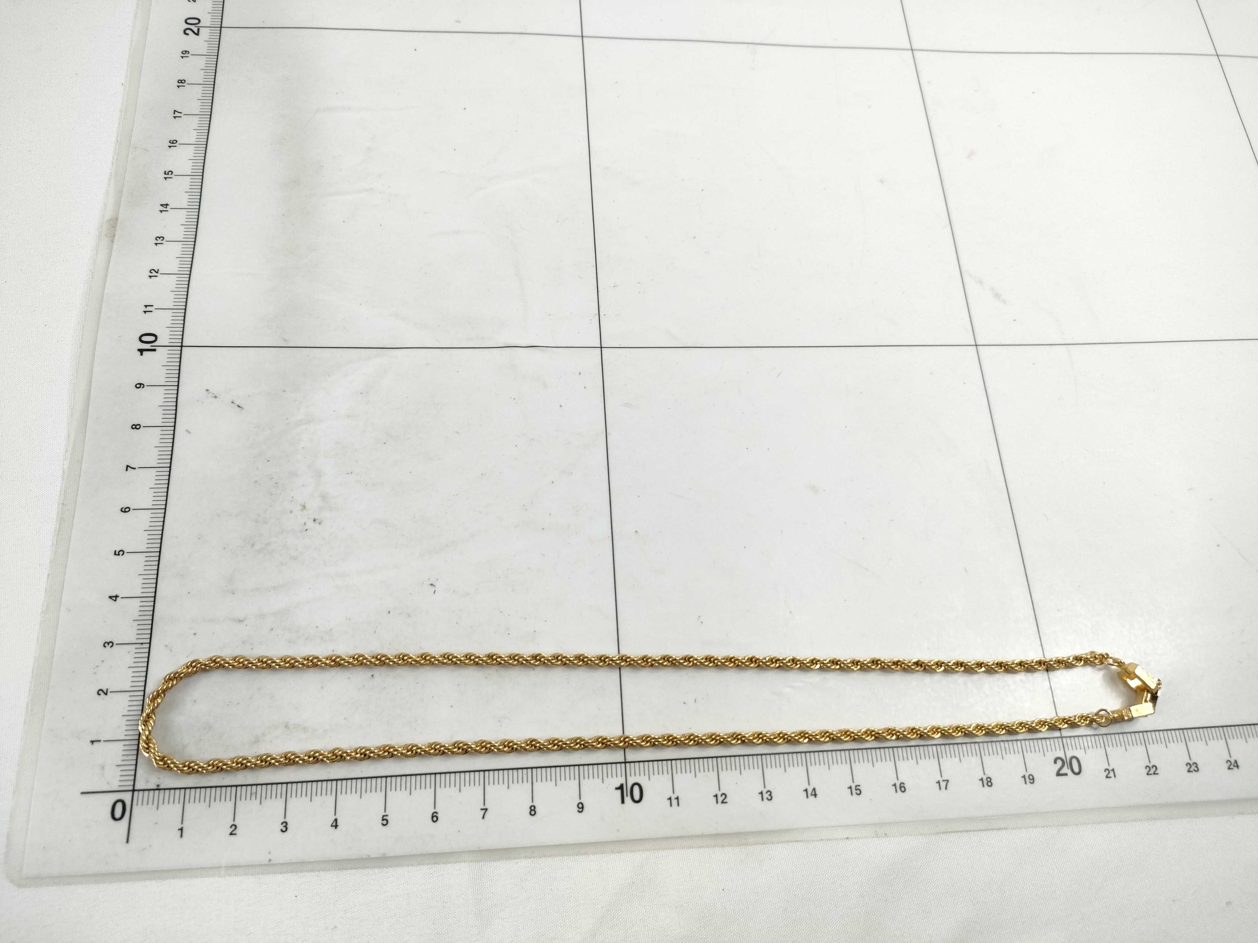Twist Rope Chain Gold Necklace — view 7