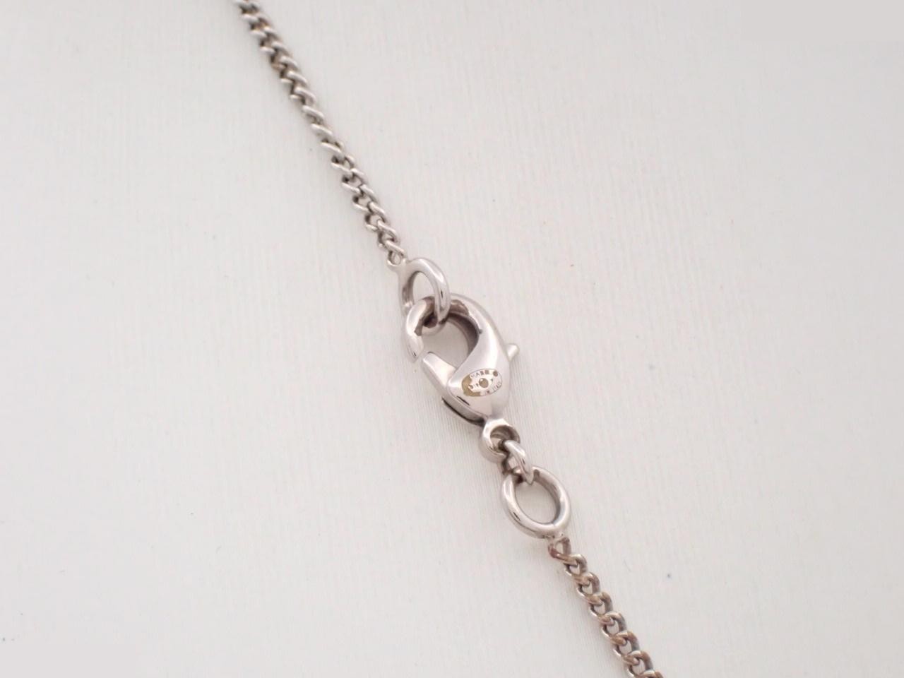 Coco Mark Rhinestone Silver Necklace, Chain approx. 44cm — view 2