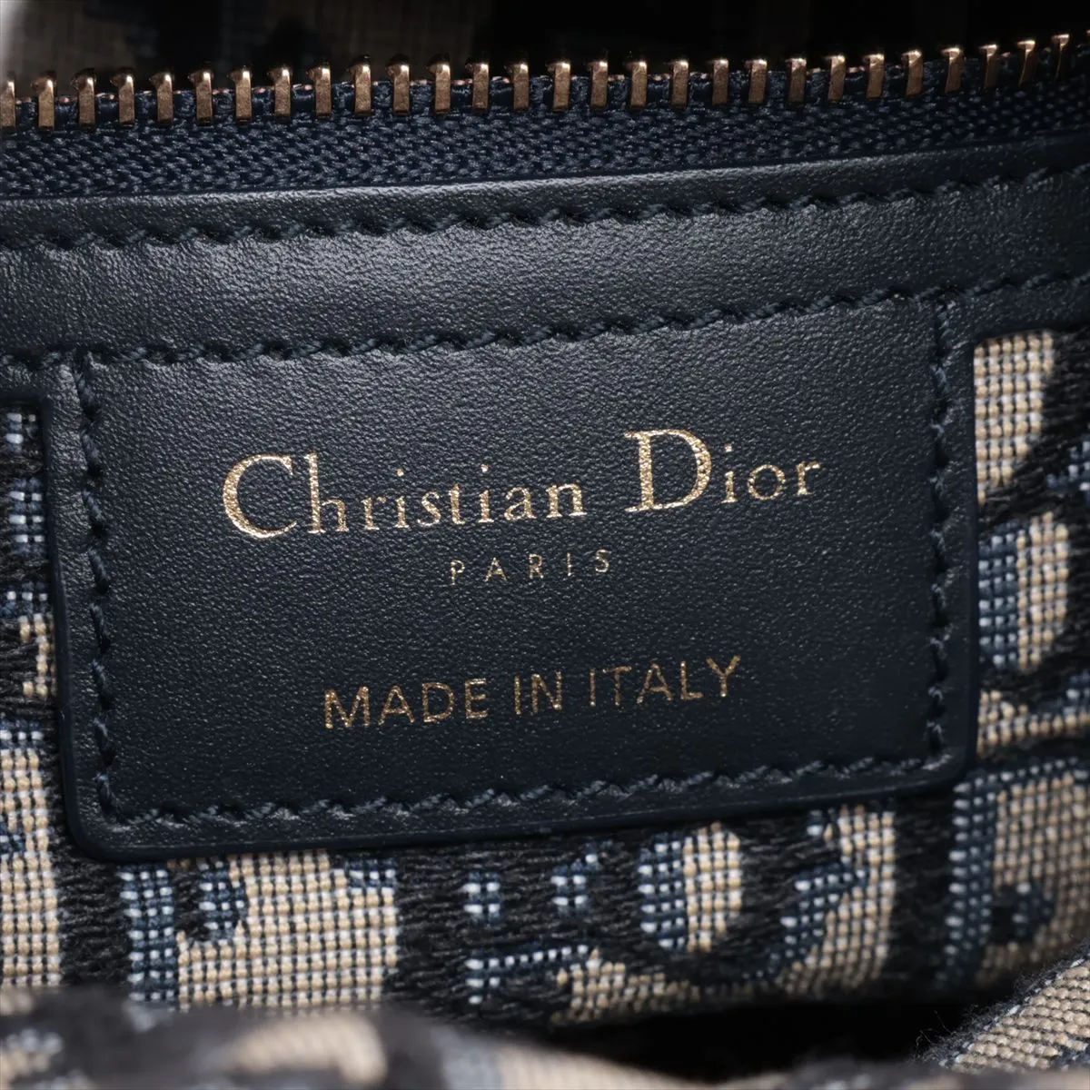 Lady Dior Wicker Rattan x Canvas 2-Way Handbag Beige x Navy — view 10