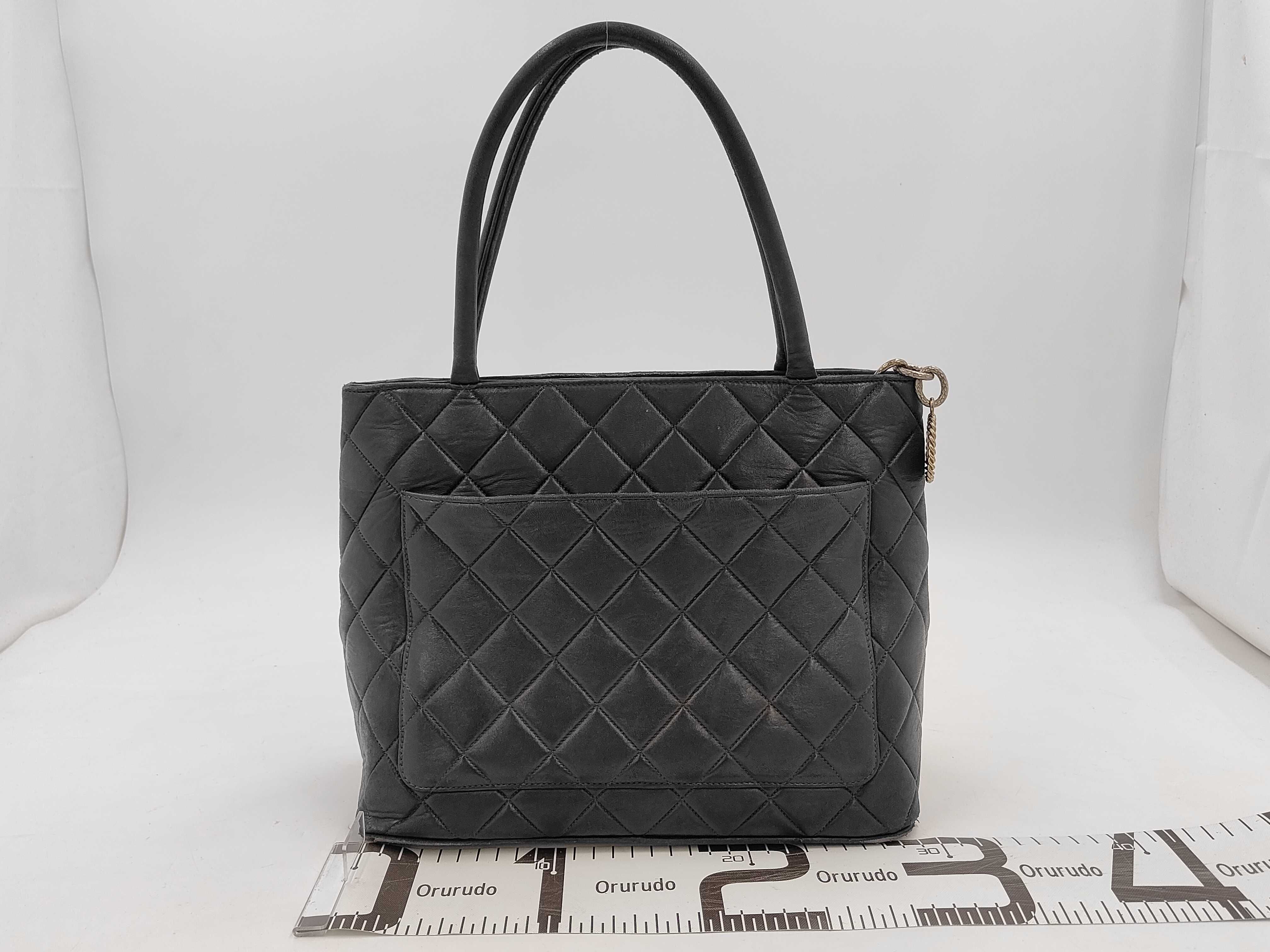 Reissue Lambskin Tote Bag, Black with Silver Hardware — view 2