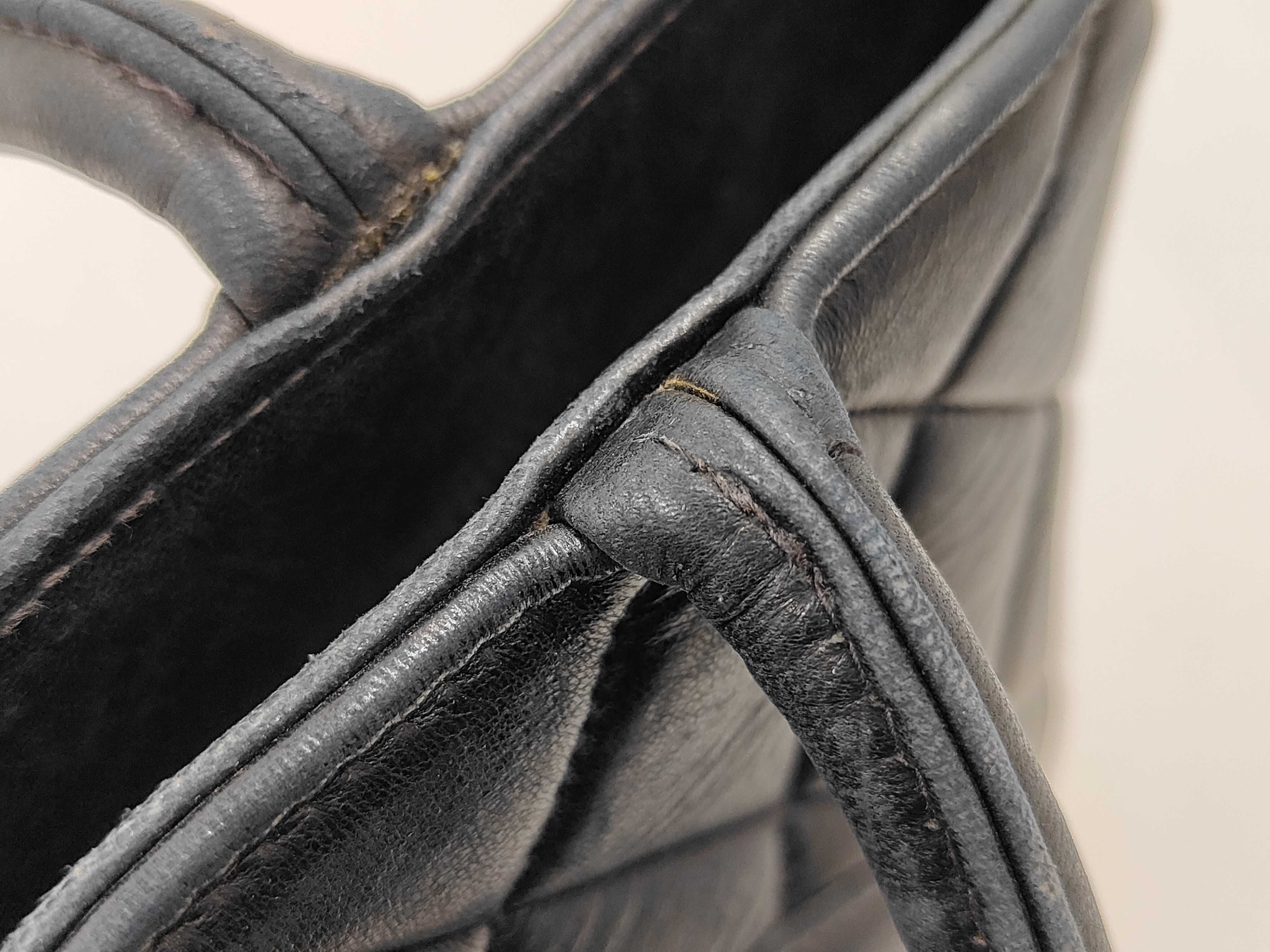 Reissue Lambskin Tote Bag, Black with Silver Hardware — view 7