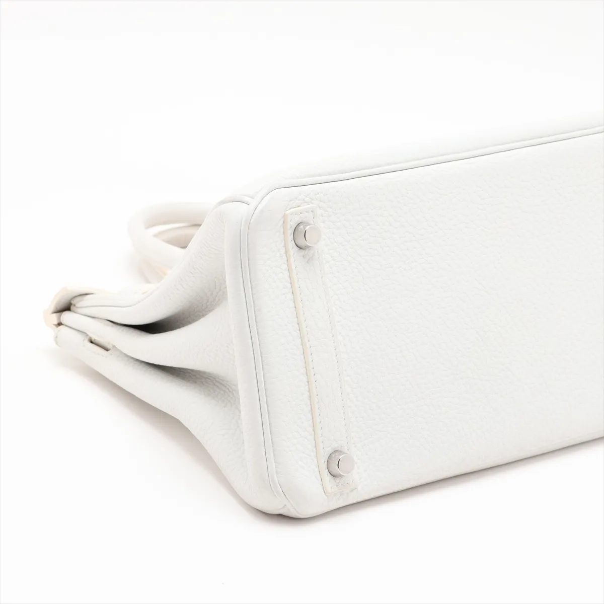 [Individually packaged] Hermes Birkin 30 Letournée Taurillon Clemence White Silver Hardware M: 2009 — view 4