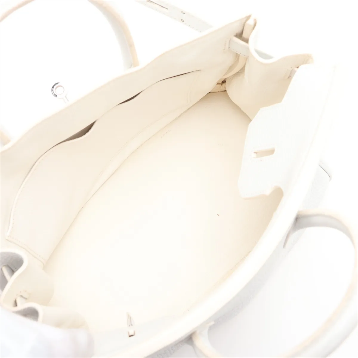 [Individually packaged] Hermes Birkin 30 Letournée Taurillon Clemence White Silver Hardware M: 2009 — view 7