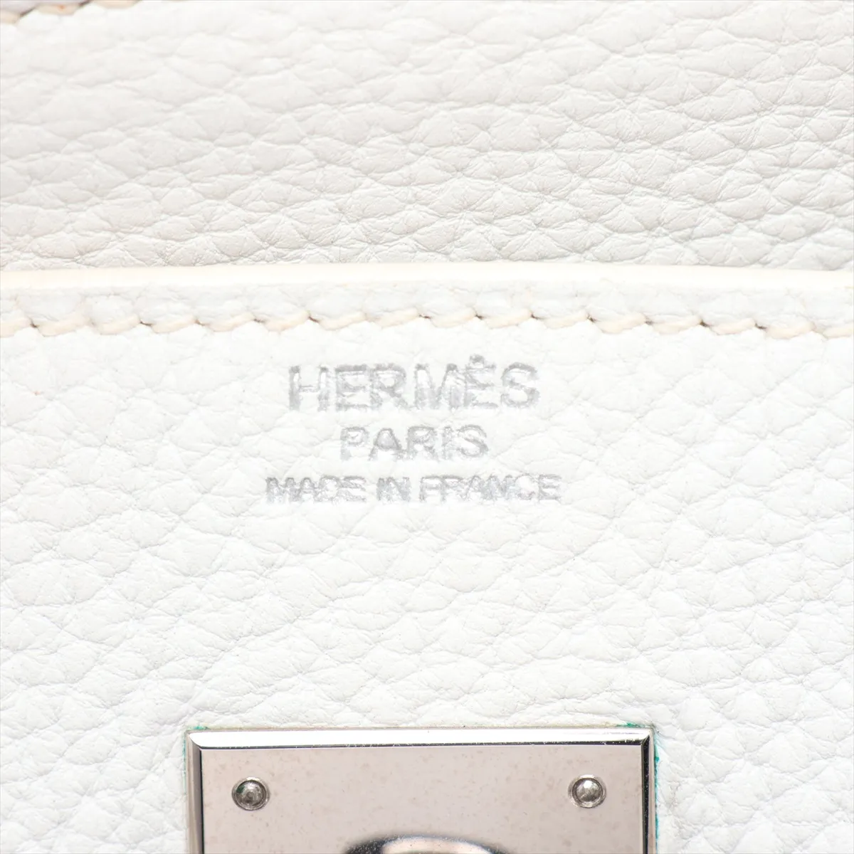 [Individually packaged] Hermes Birkin 30 Letournée Taurillon Clemence White Silver Hardware M: 2009 — view 10