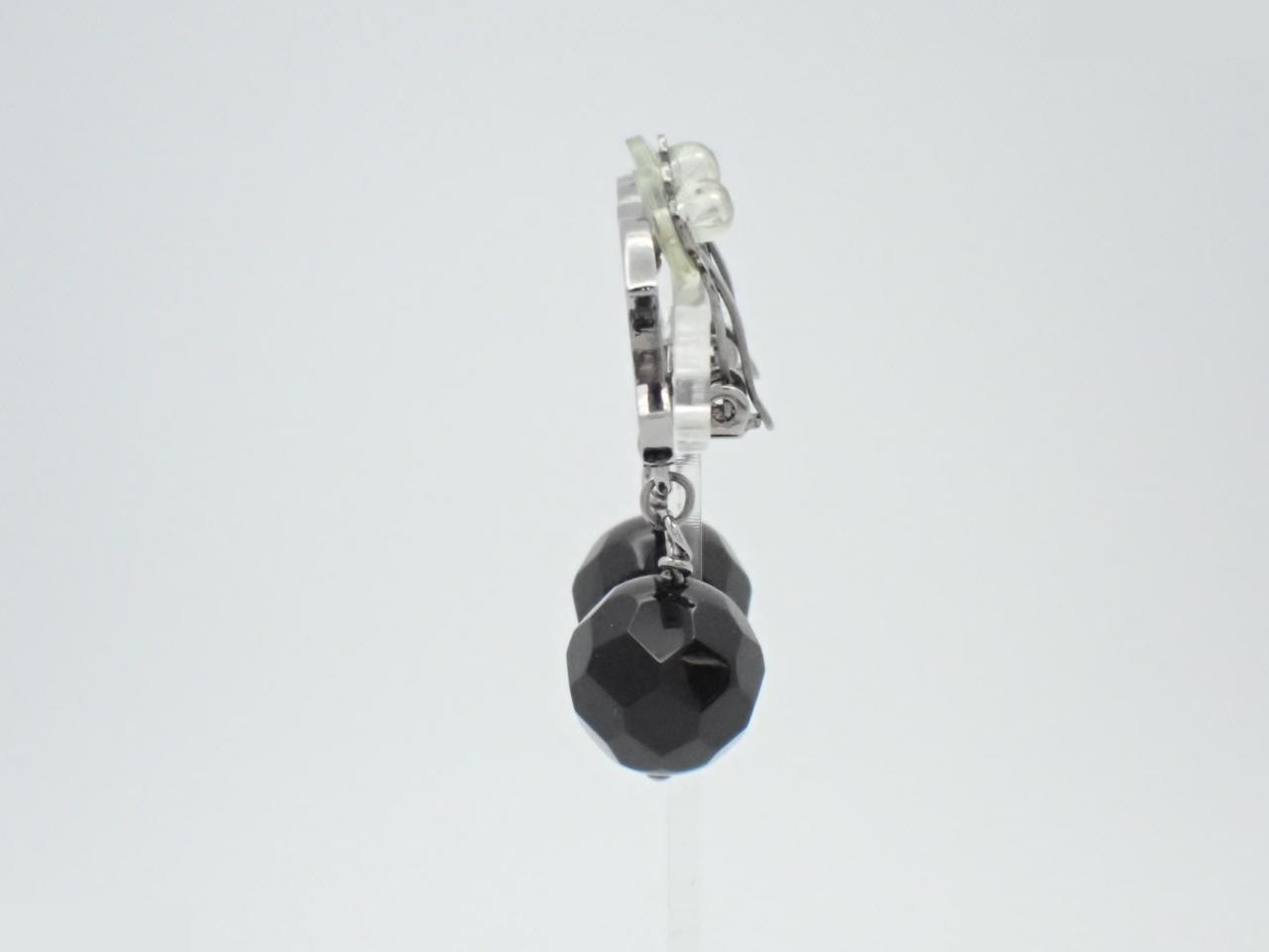 Vintage Classic Black Stone Earrings, 11.1g — view 3