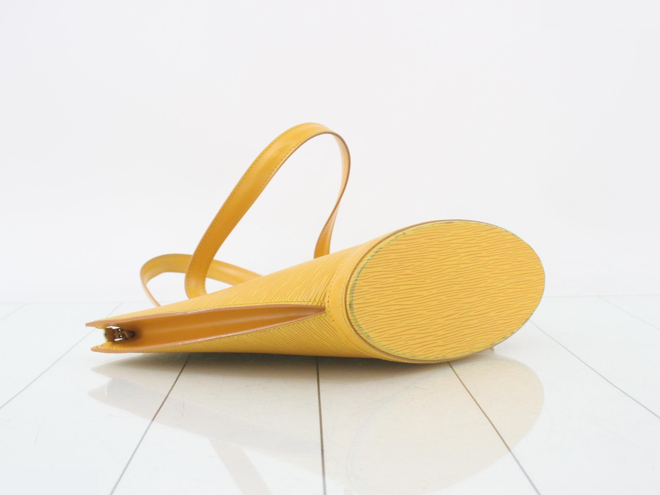 Epi Saint Jacques Tassili Yellow Handbag — view 5