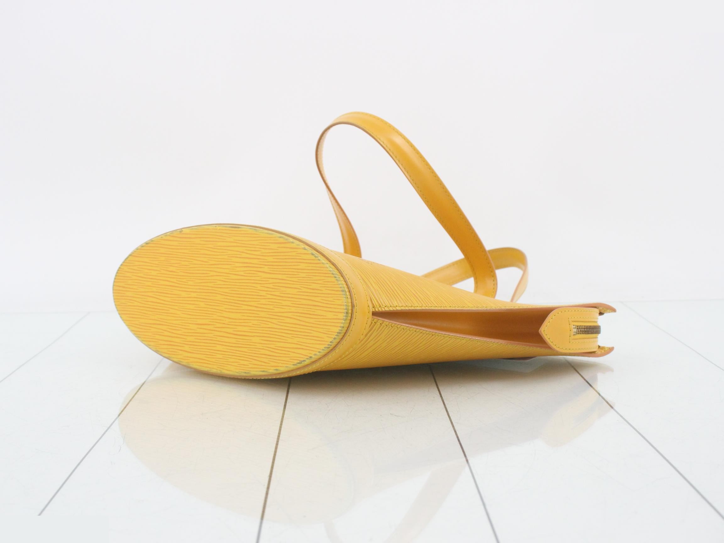 Epi Saint Jacques Tassili Yellow Handbag — view 6