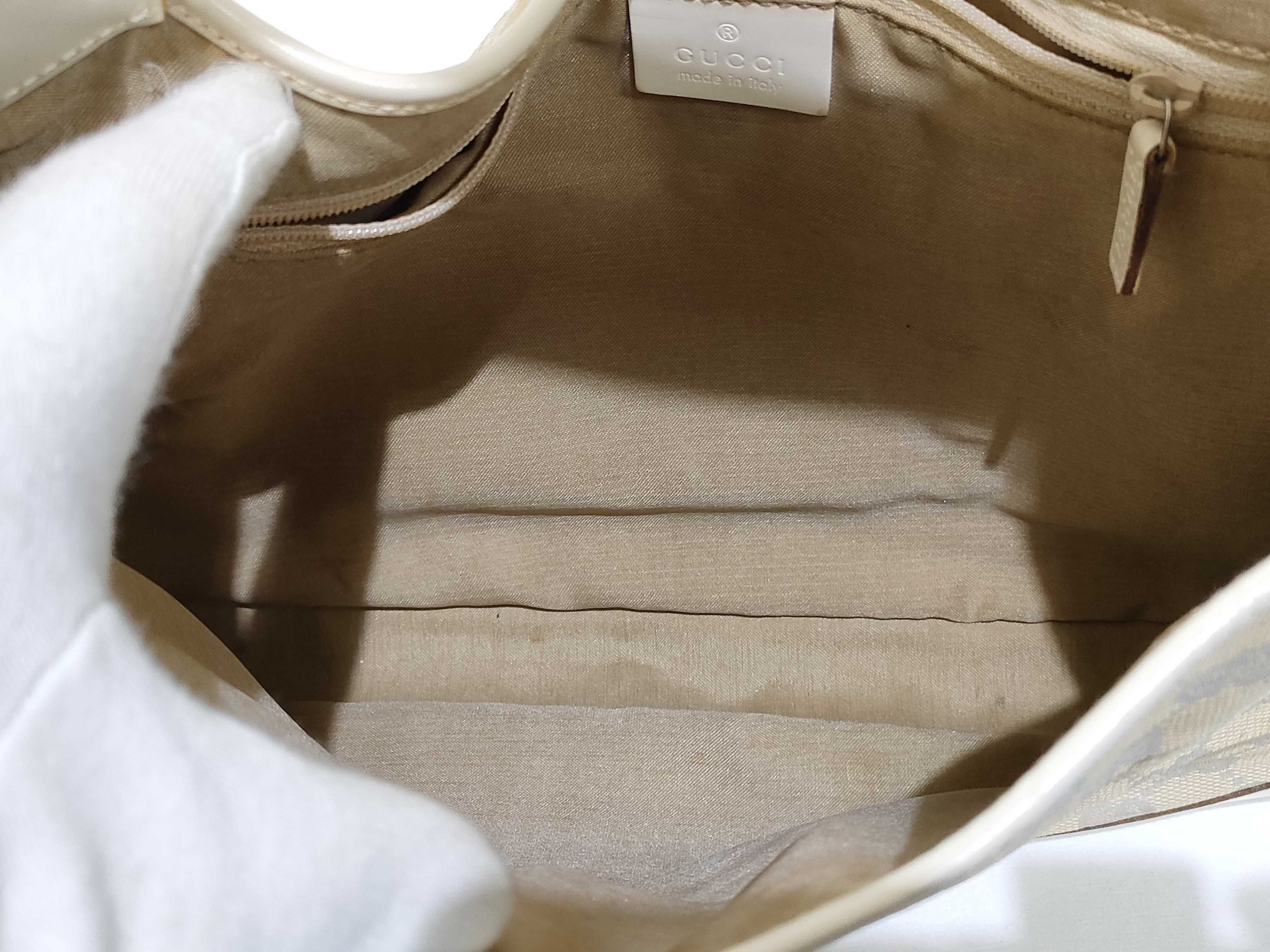 GG Canvas Gucci New Jackie Canvas Shoulder Bag Beige 001 3306 (Stains, Dirt, Peeling) — view 8
