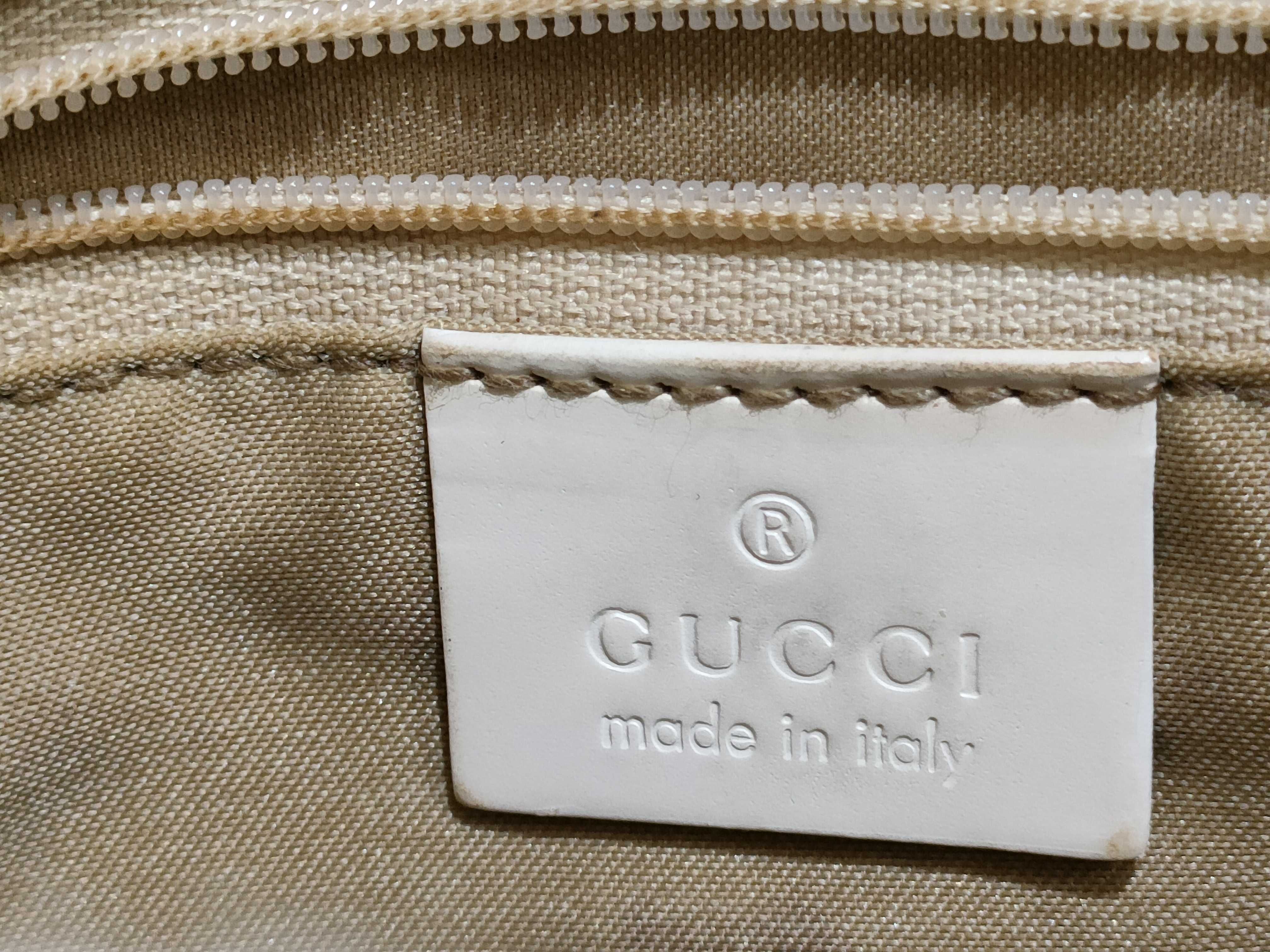 GG Canvas Gucci New Jackie Canvas Shoulder Bag Beige 001 3306 (Stains, Dirt, Peeling) — view 10