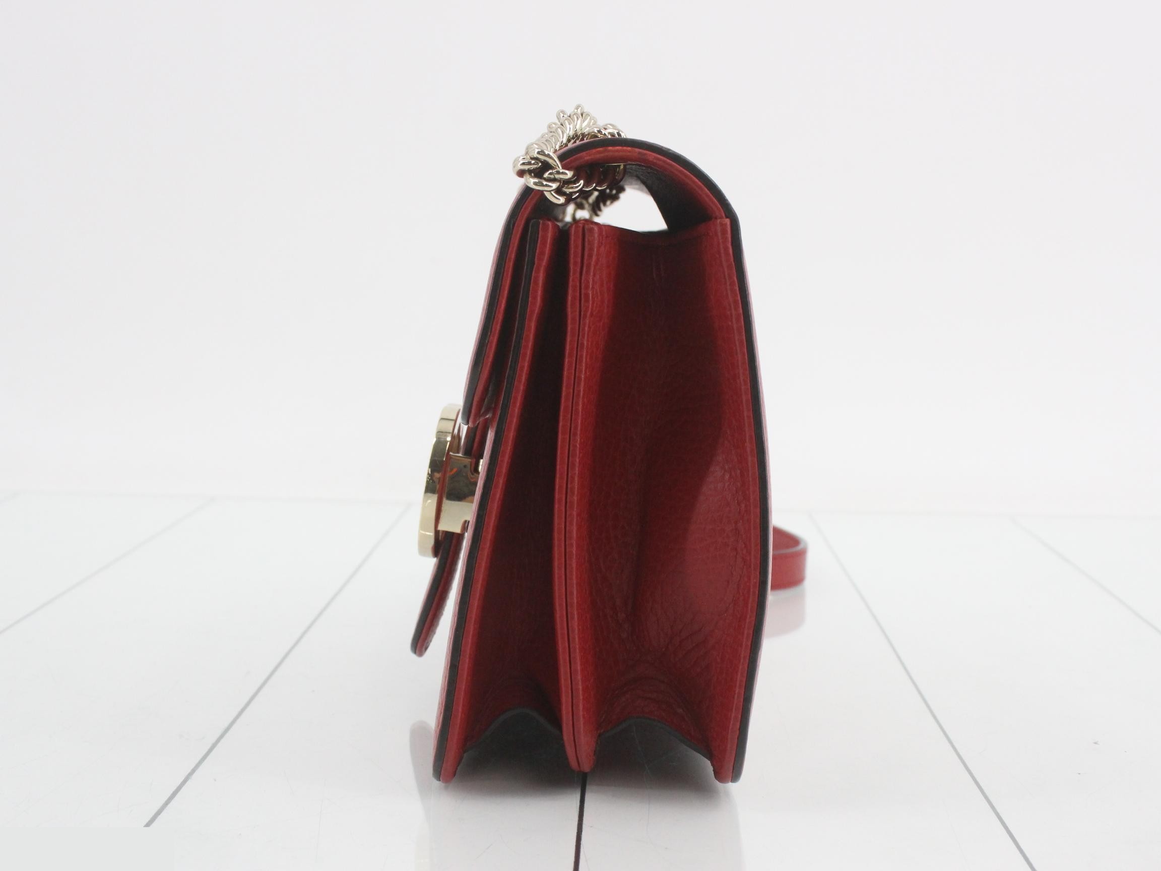 Interlocking Leather Chain Shoulder Bag — view 3