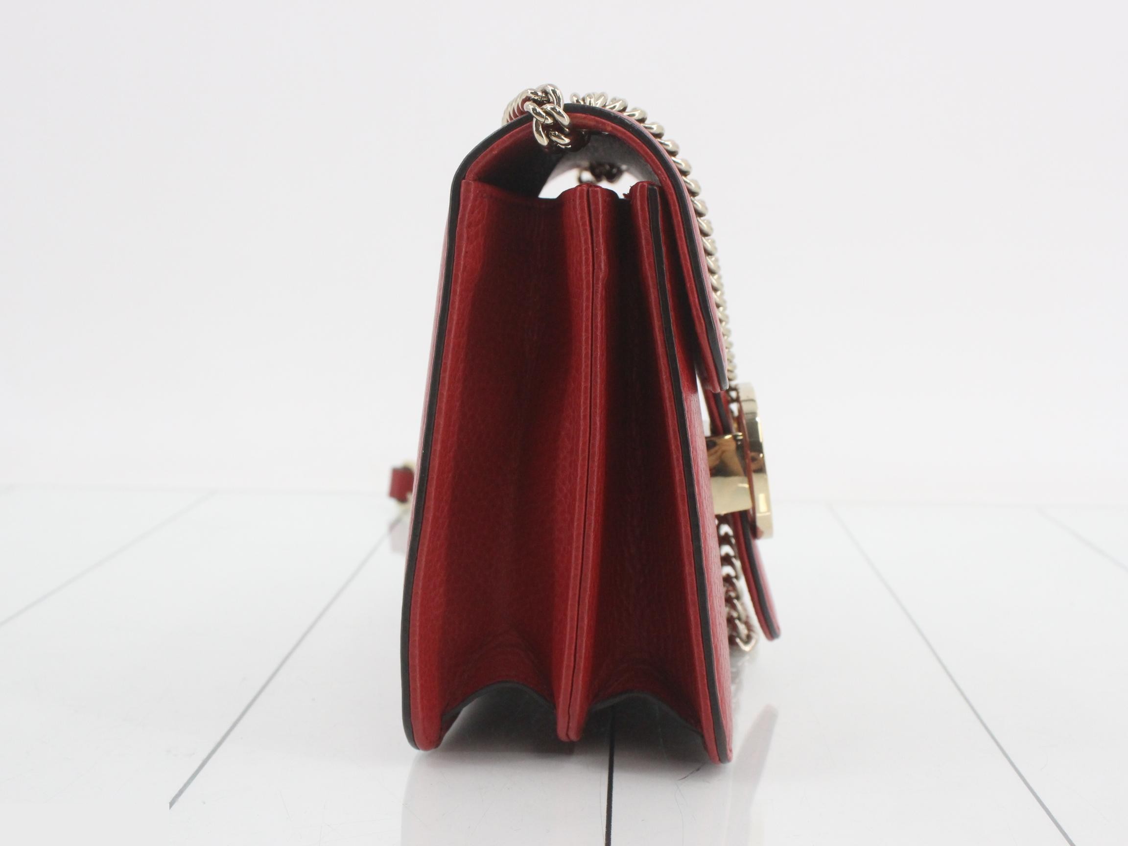 Interlocking Leather Chain Shoulder Bag — view 4