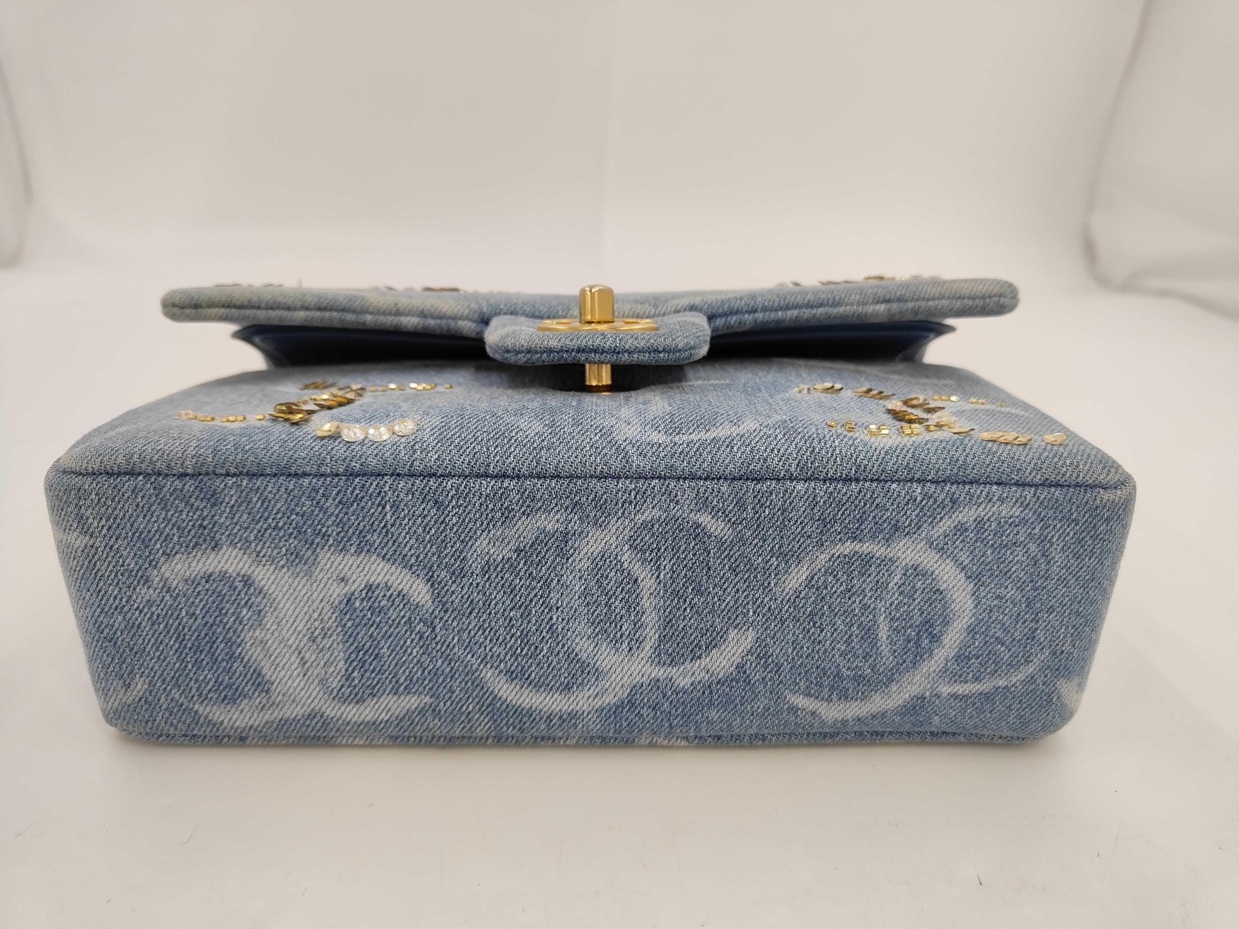 Denim Double Flap Handbag — view 3