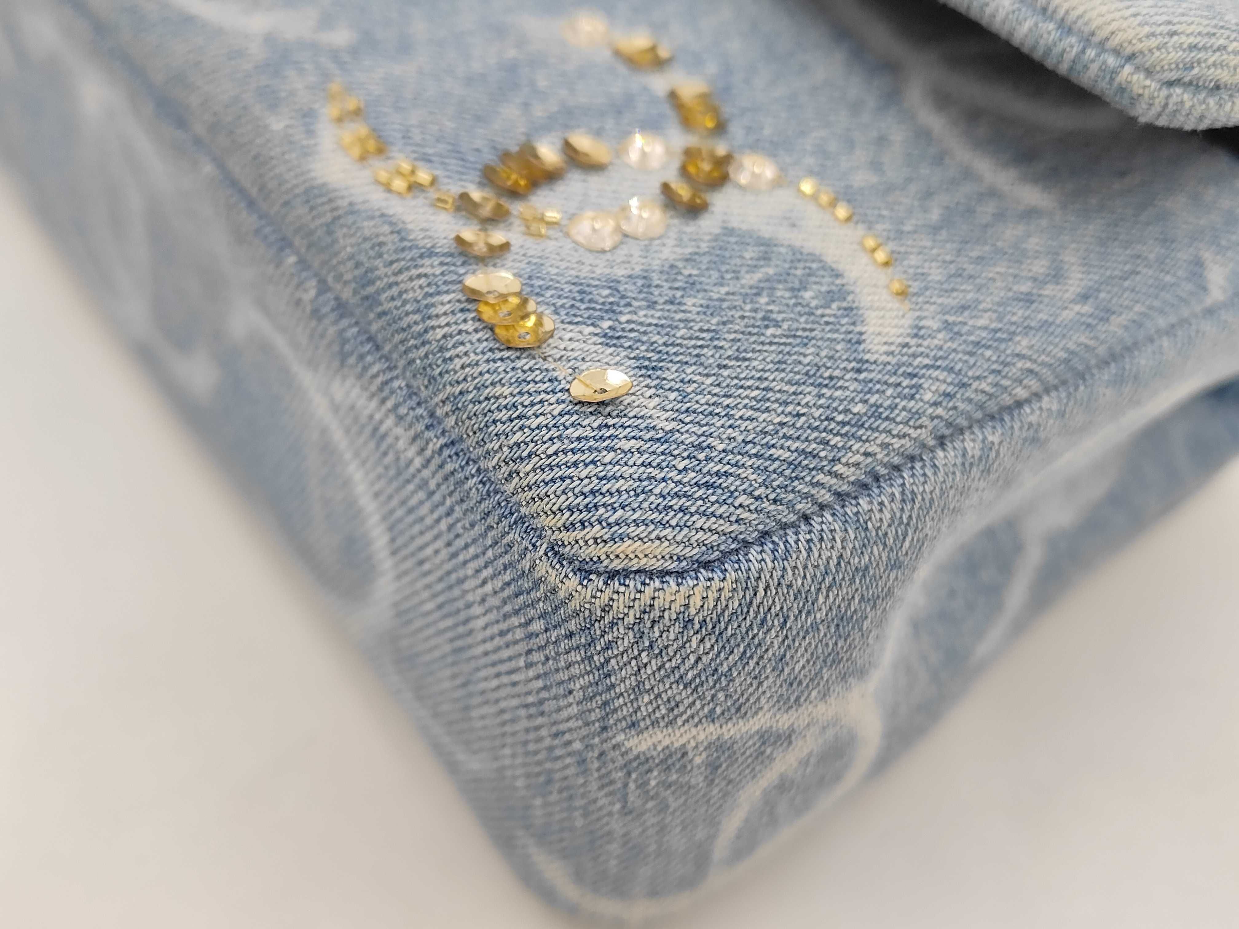 Denim Double Flap Handbag — view 4