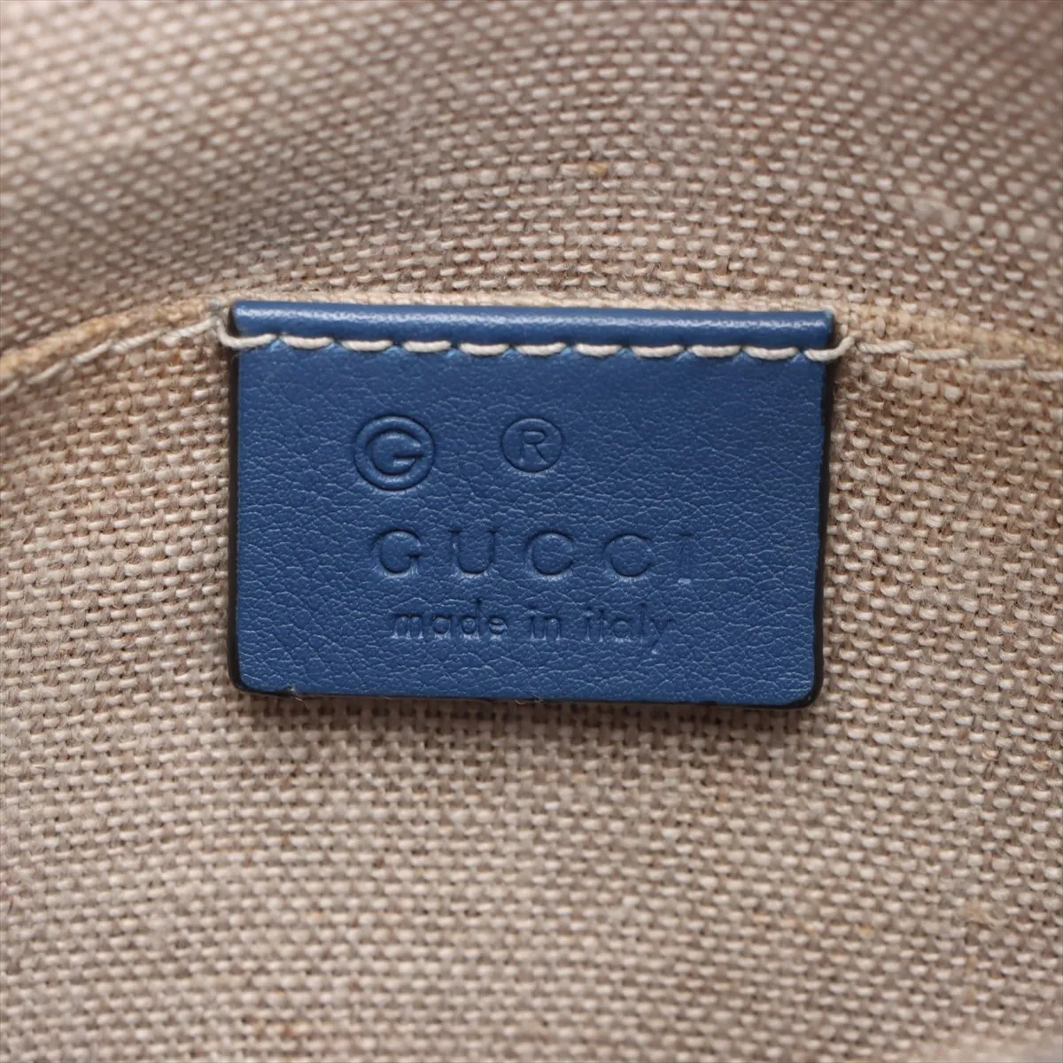 Micro Guccisima Leather Shoulder Bag Blue 449413 Outlet — view 9