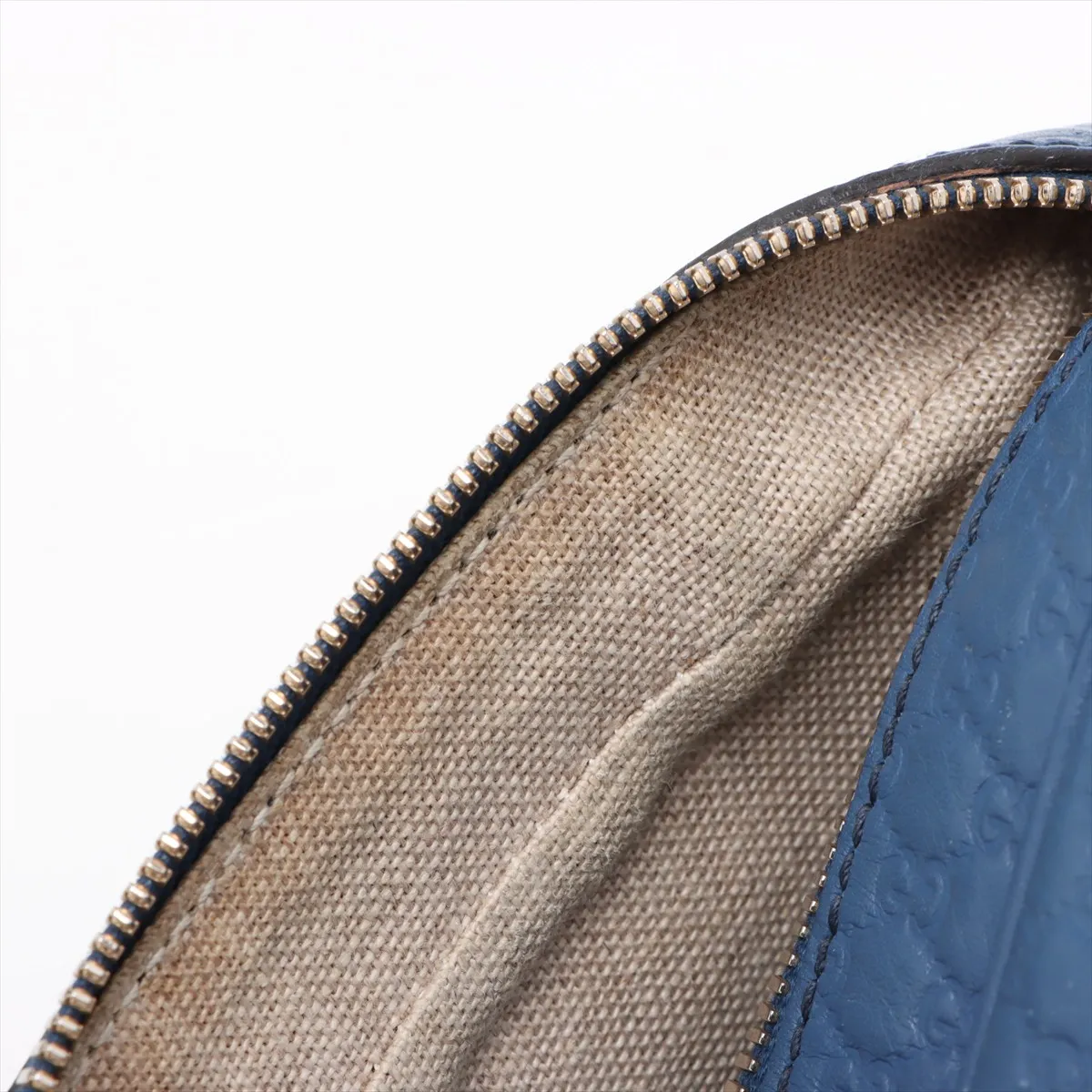 Micro Guccisima Leather Shoulder Bag Blue 449413 Outlet — view 10