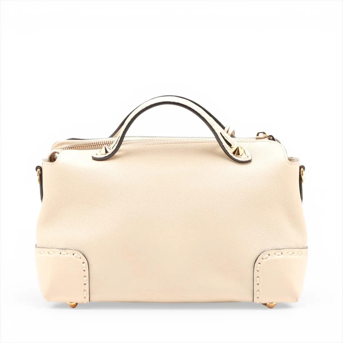 By The Way Medium Leather 2-Way Handbag, Beige, 8BL146 — view 2