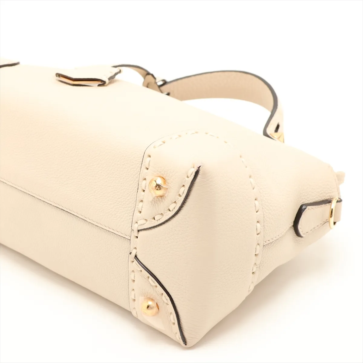 By The Way Medium Leather 2-Way Handbag, Beige, 8BL146 — view 3