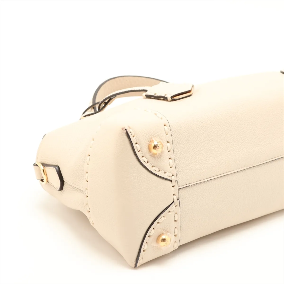 By The Way Medium Leather 2-Way Handbag, Beige, 8BL146 — view 4