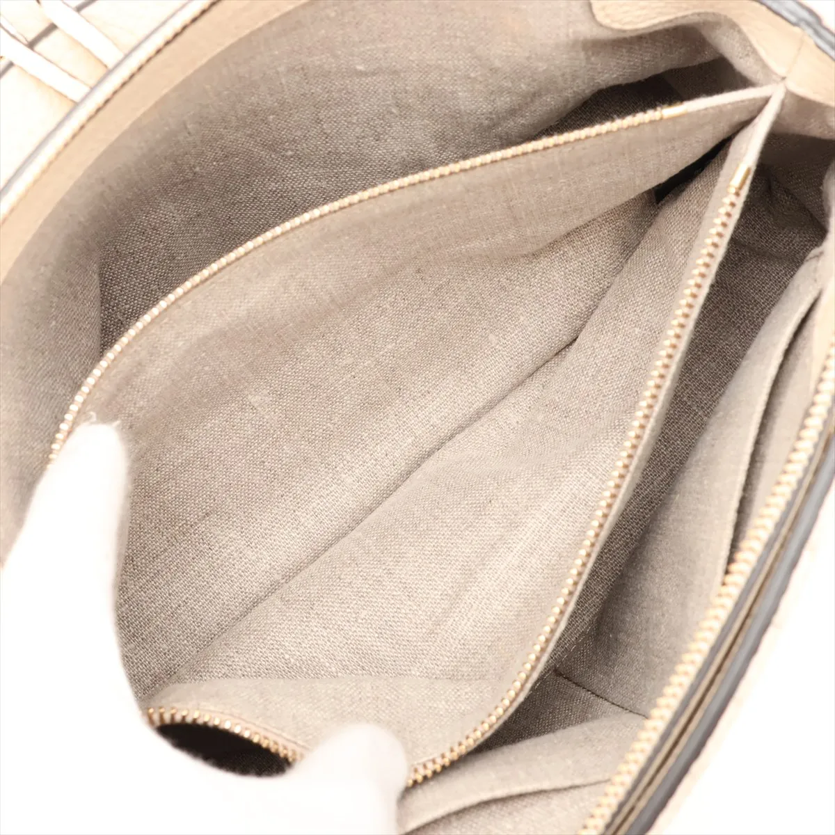 By The Way Medium Leather 2-Way Handbag, Beige, 8BL146 — view 10