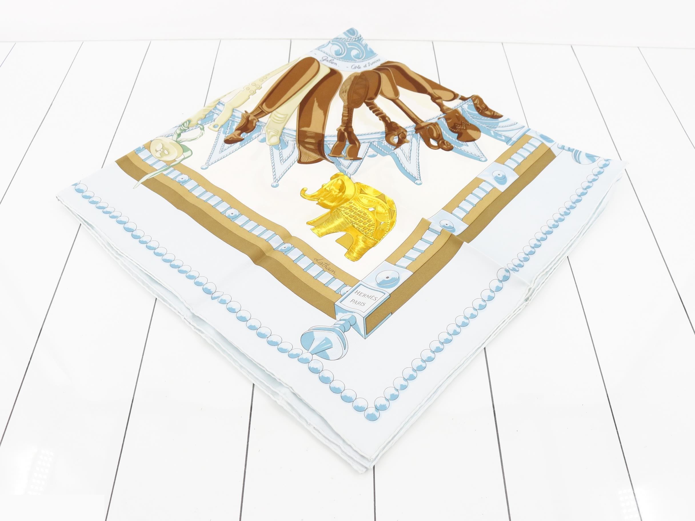 Carre 90 African Spoon Silk Scarf