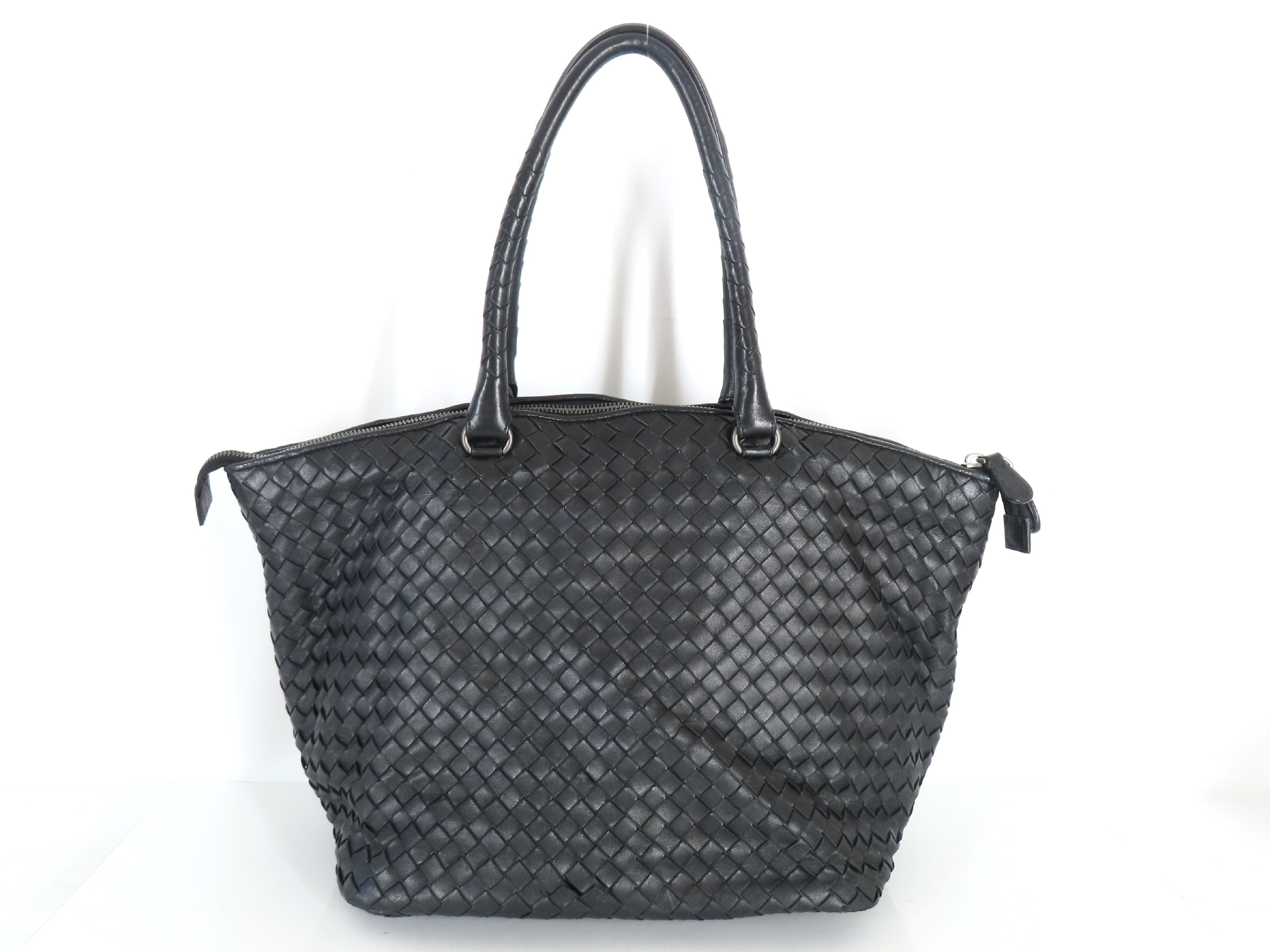 Intrecciato Tote Bag (Black)