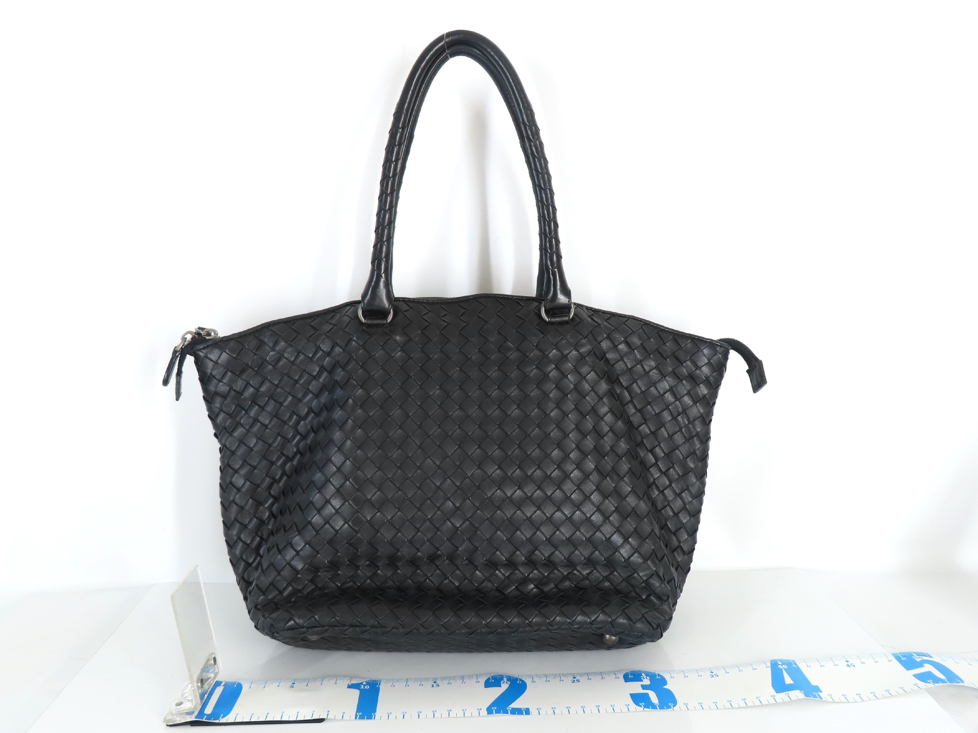 Intrecciato Tote Bag (Black) — view 2