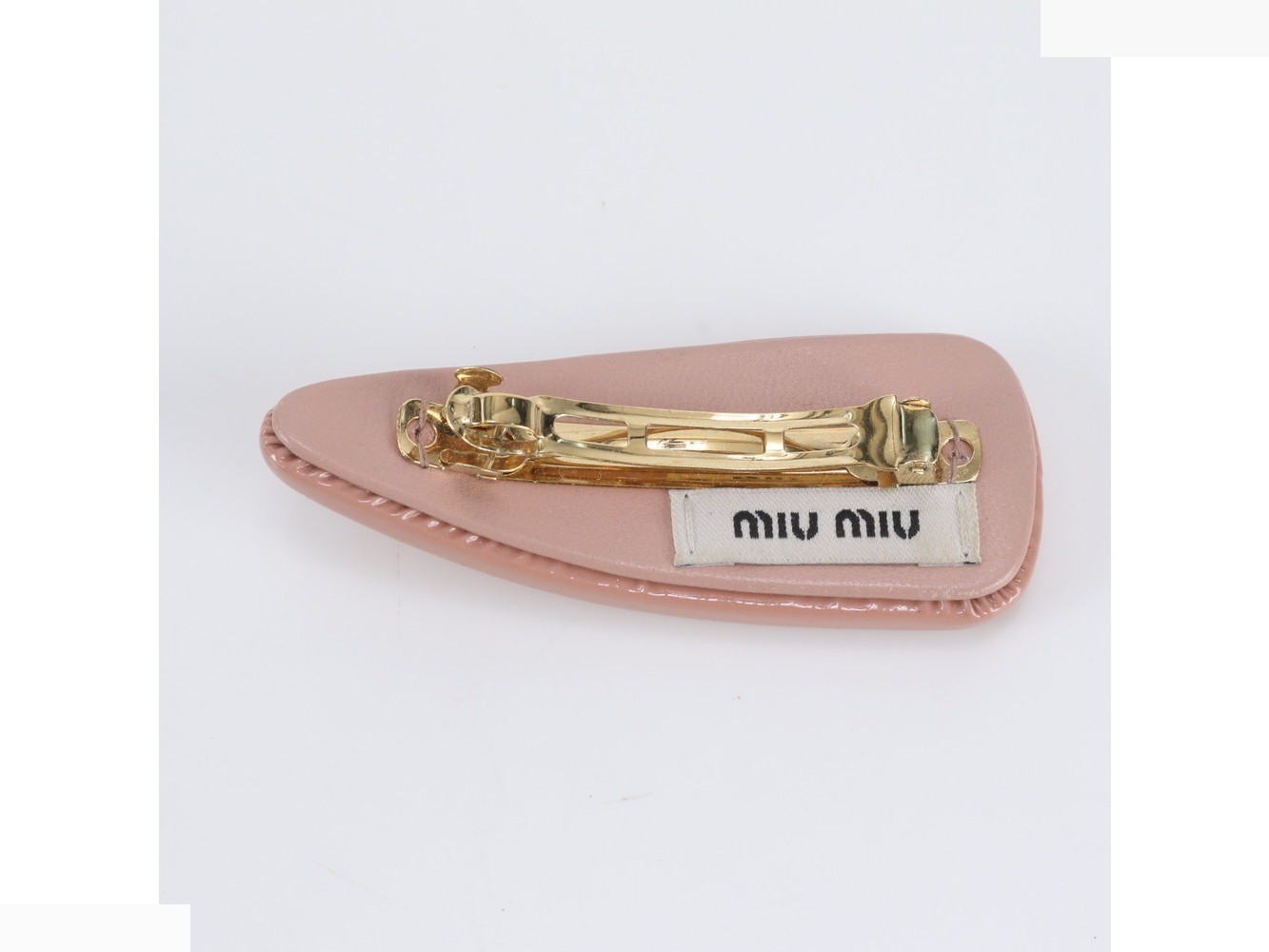 Hair clip, hair pin, barrette, leather hair accessory — view 2