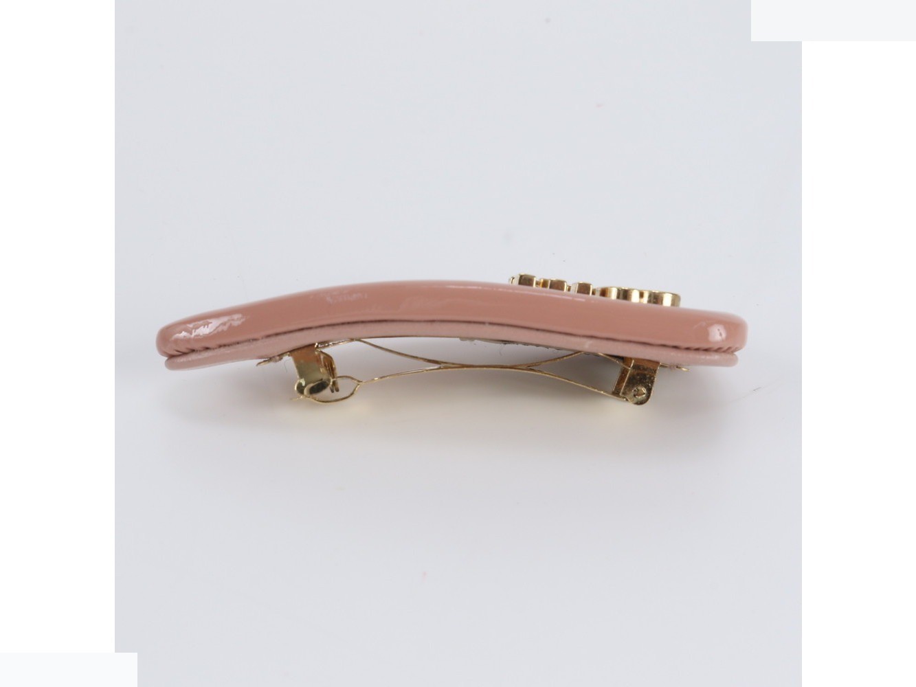 Hair clip, hair pin, barrette, leather hair accessory — view 4