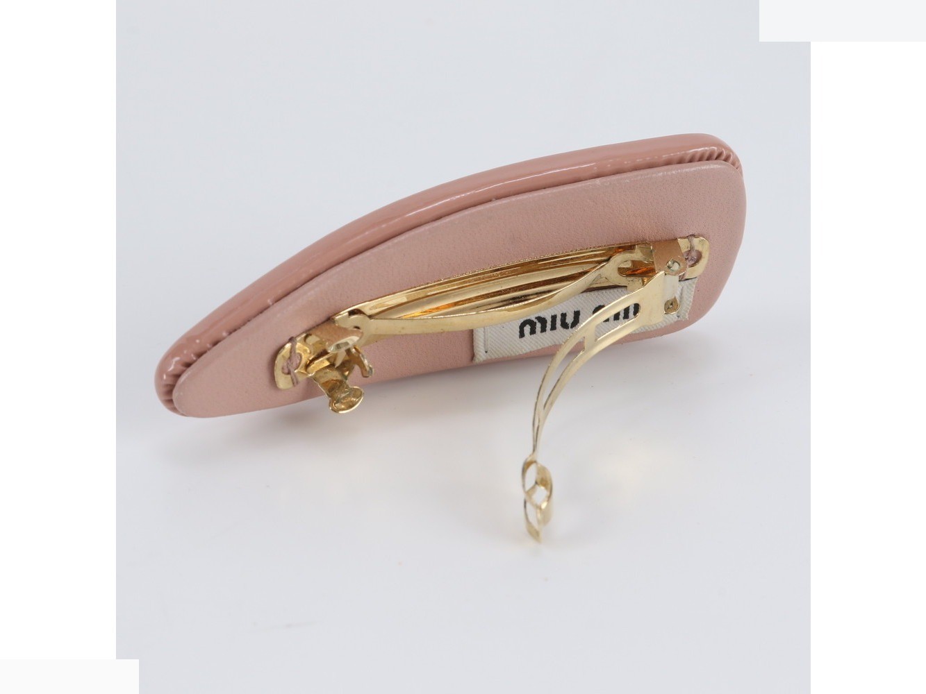 Hair clip, hair pin, barrette, leather hair accessory — view 7