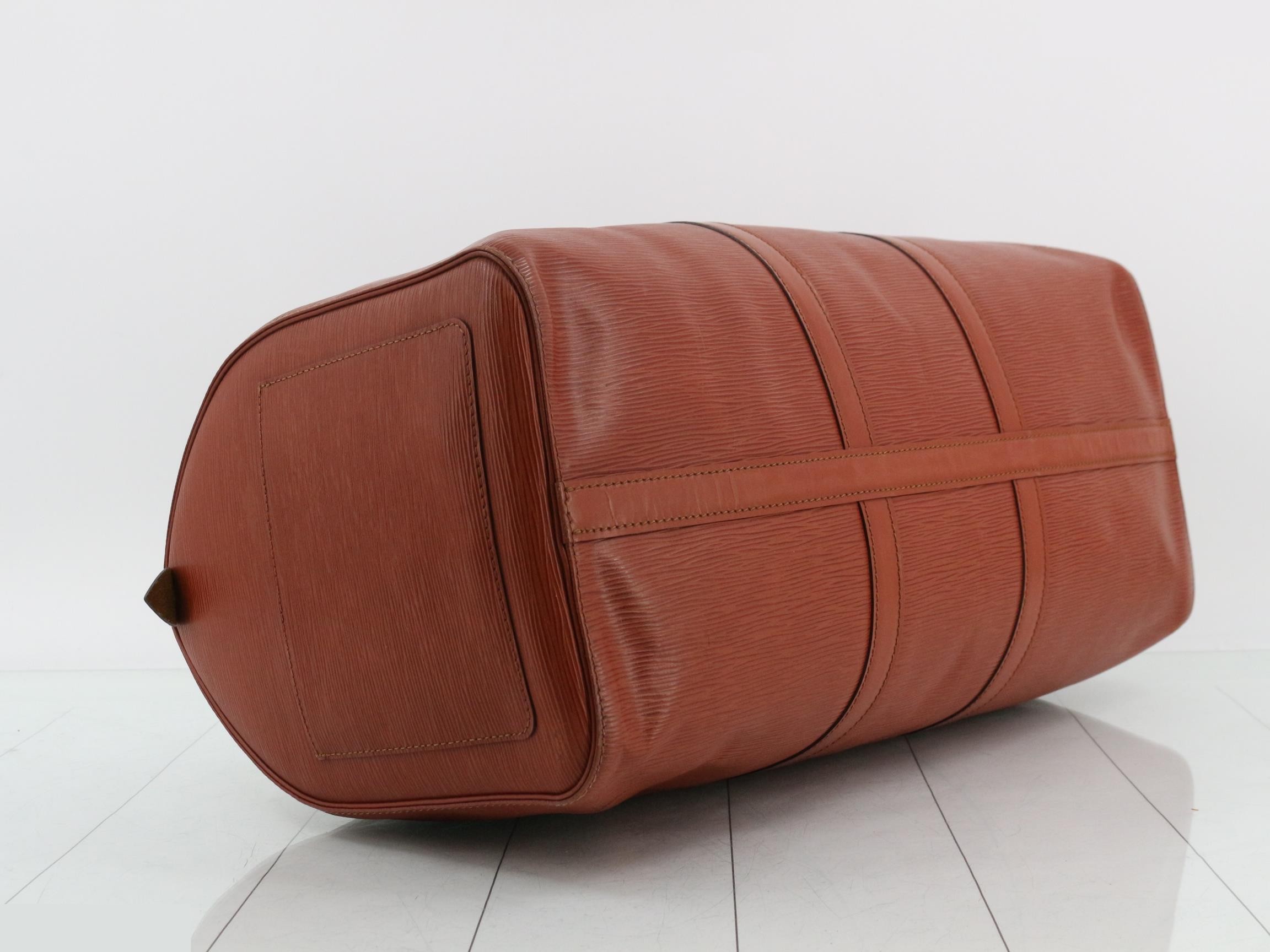 Keepall 50 Kenya Brown Poigner with name tag — view 5