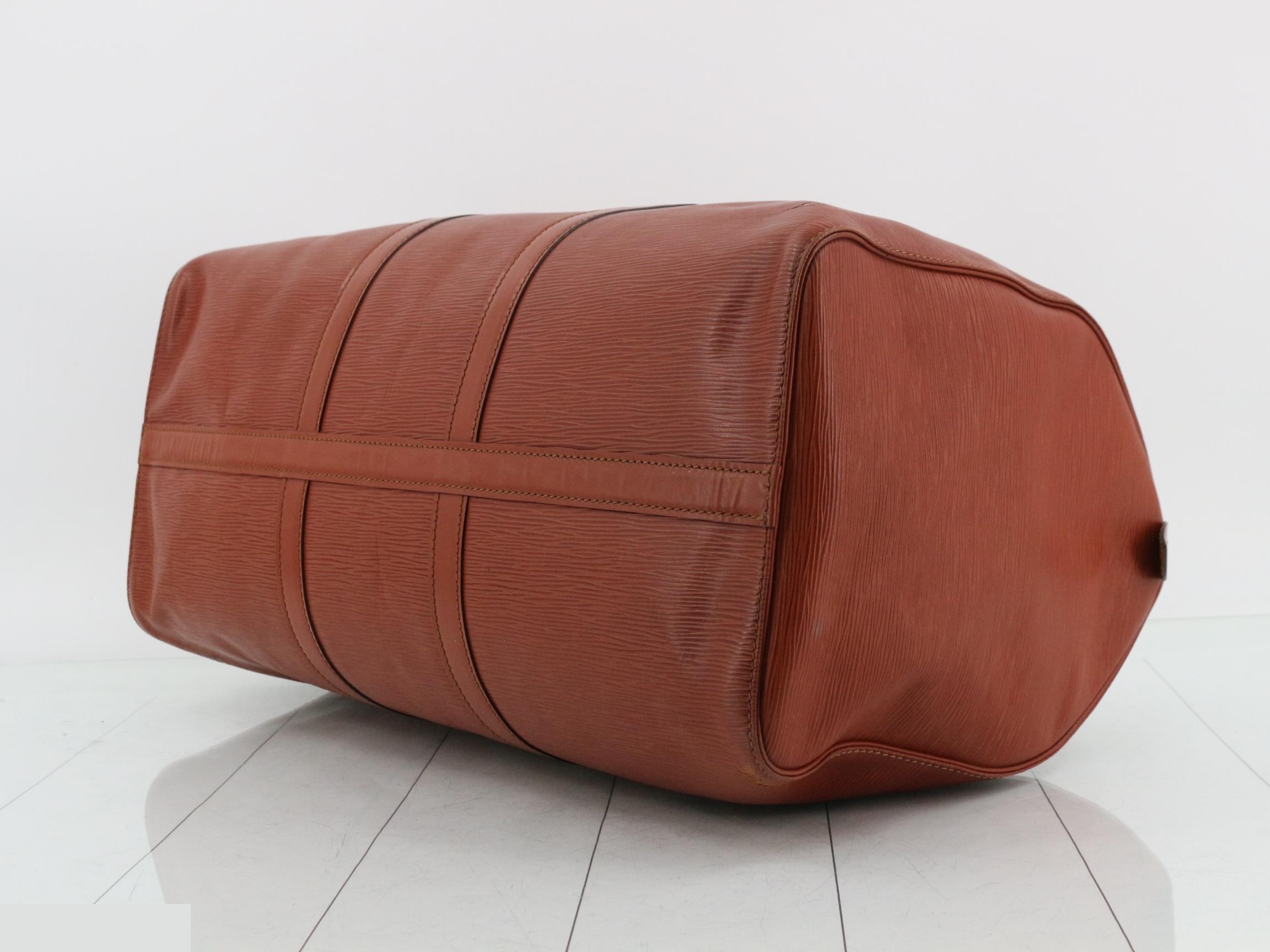 Keepall 50 Kenya Brown Poigner with name tag — view 6
