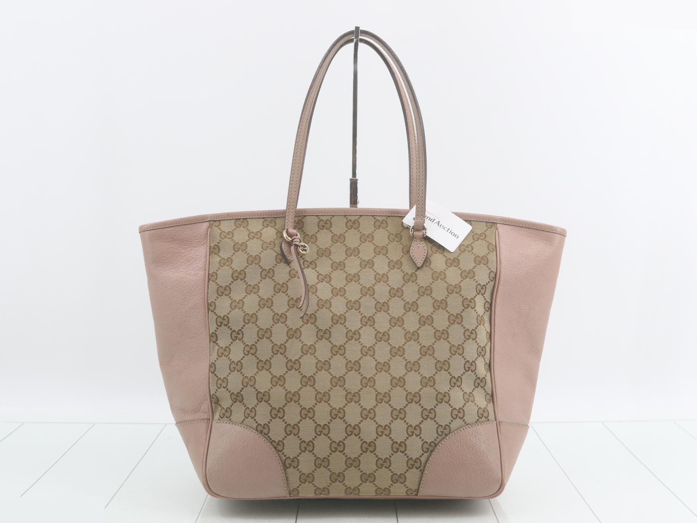 GG Canvas Tote Bag - Brown x Pink Beige