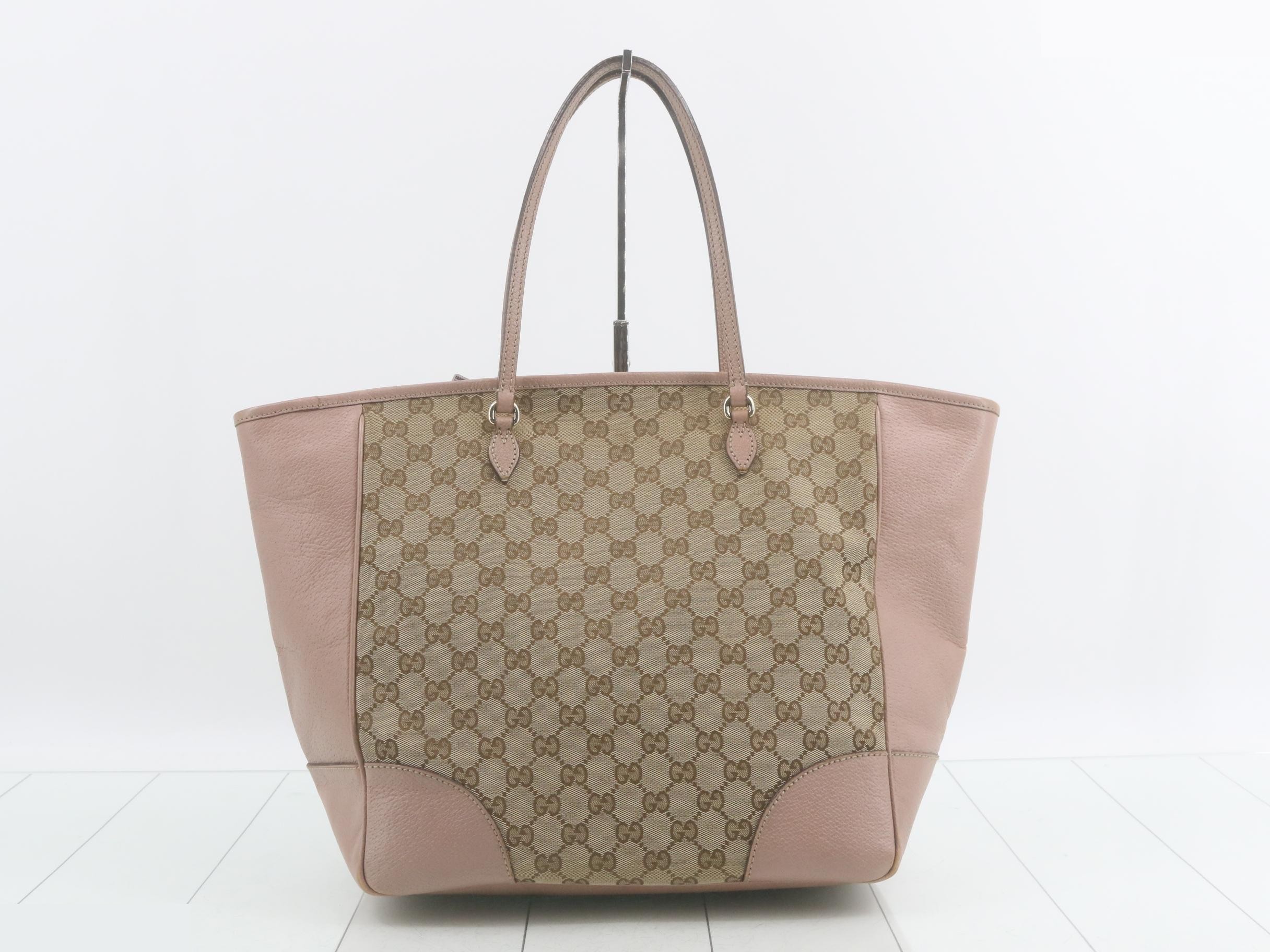 GG Canvas Tote Bag - Brown x Pink Beige — view 2
