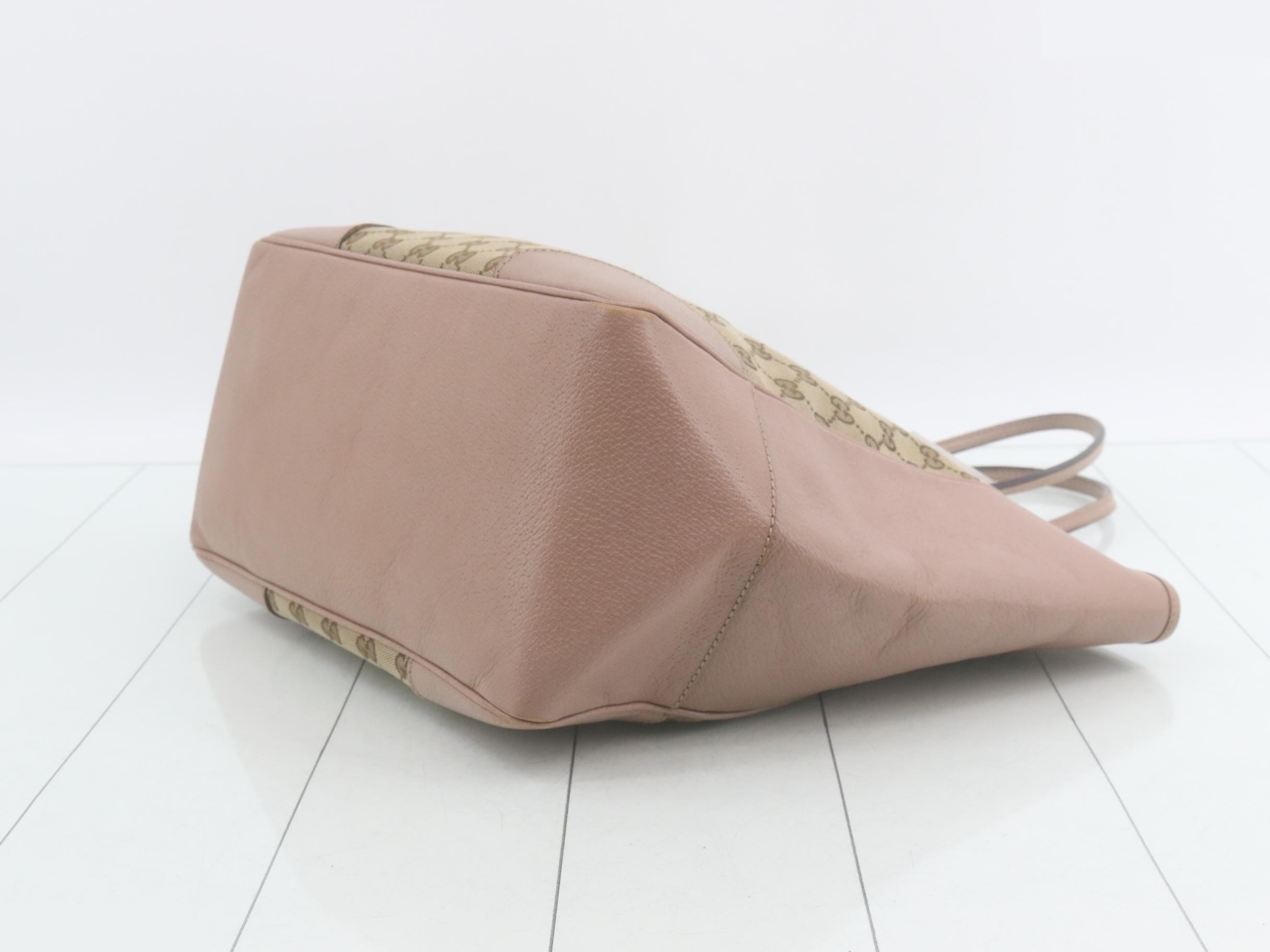 GG Canvas Tote Bag - Brown x Pink Beige — view 6