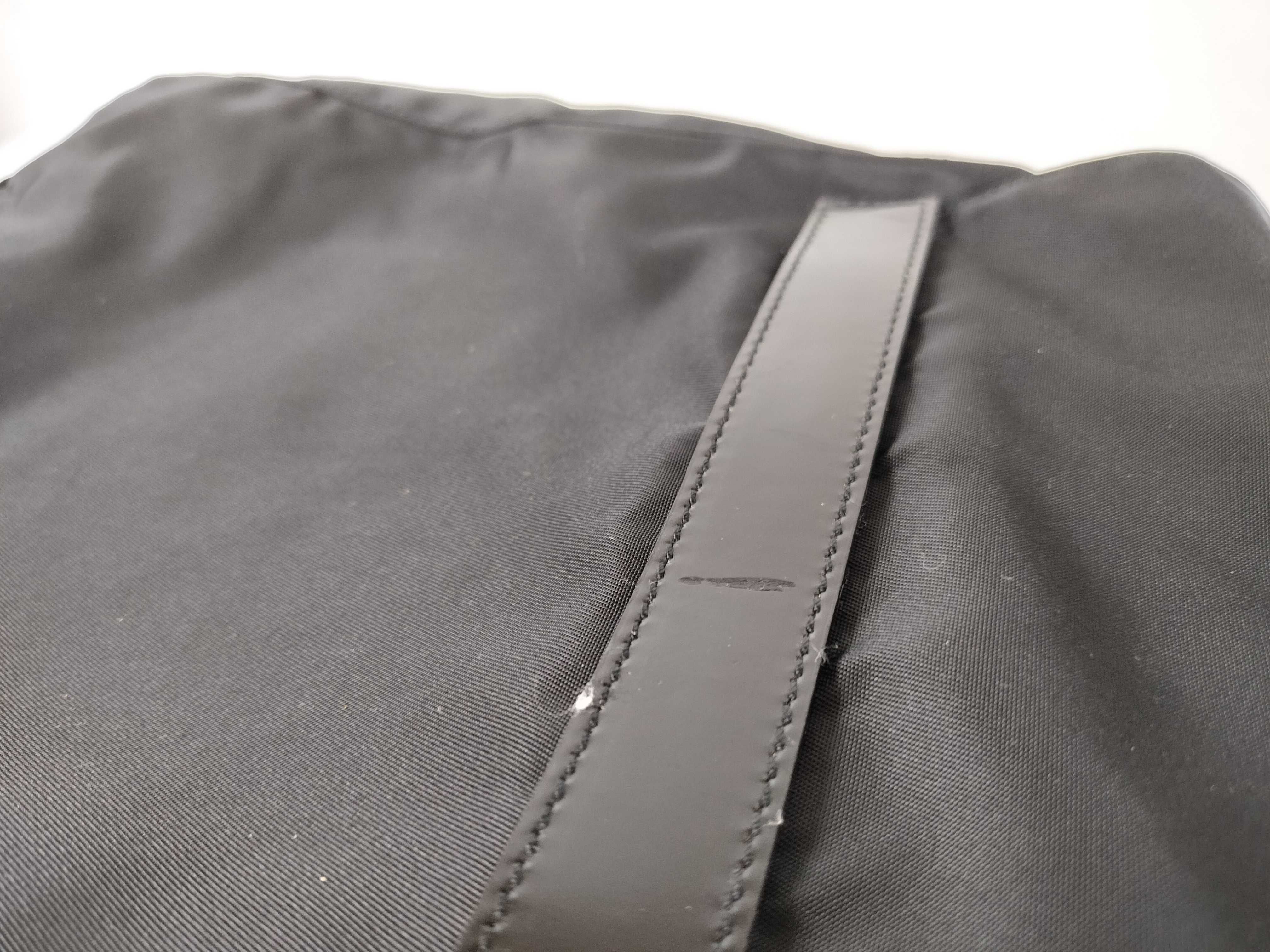 Nylon Shoulder Bag, Black, Triangle Logo Plate, Zipper Included, B8994 134 Shoulder Bag — view 14