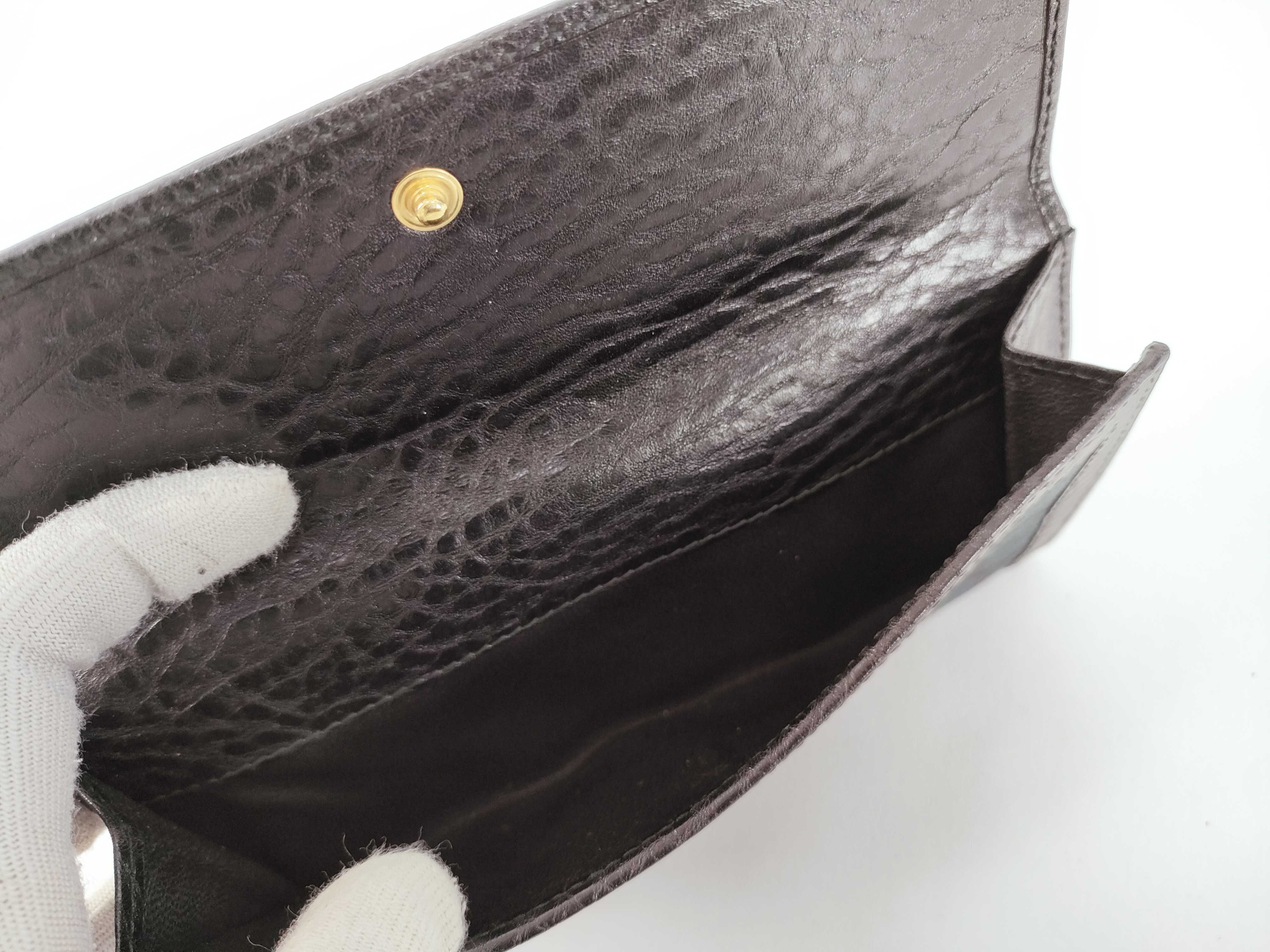 GG Canvas Black Leather Wallet — view 14