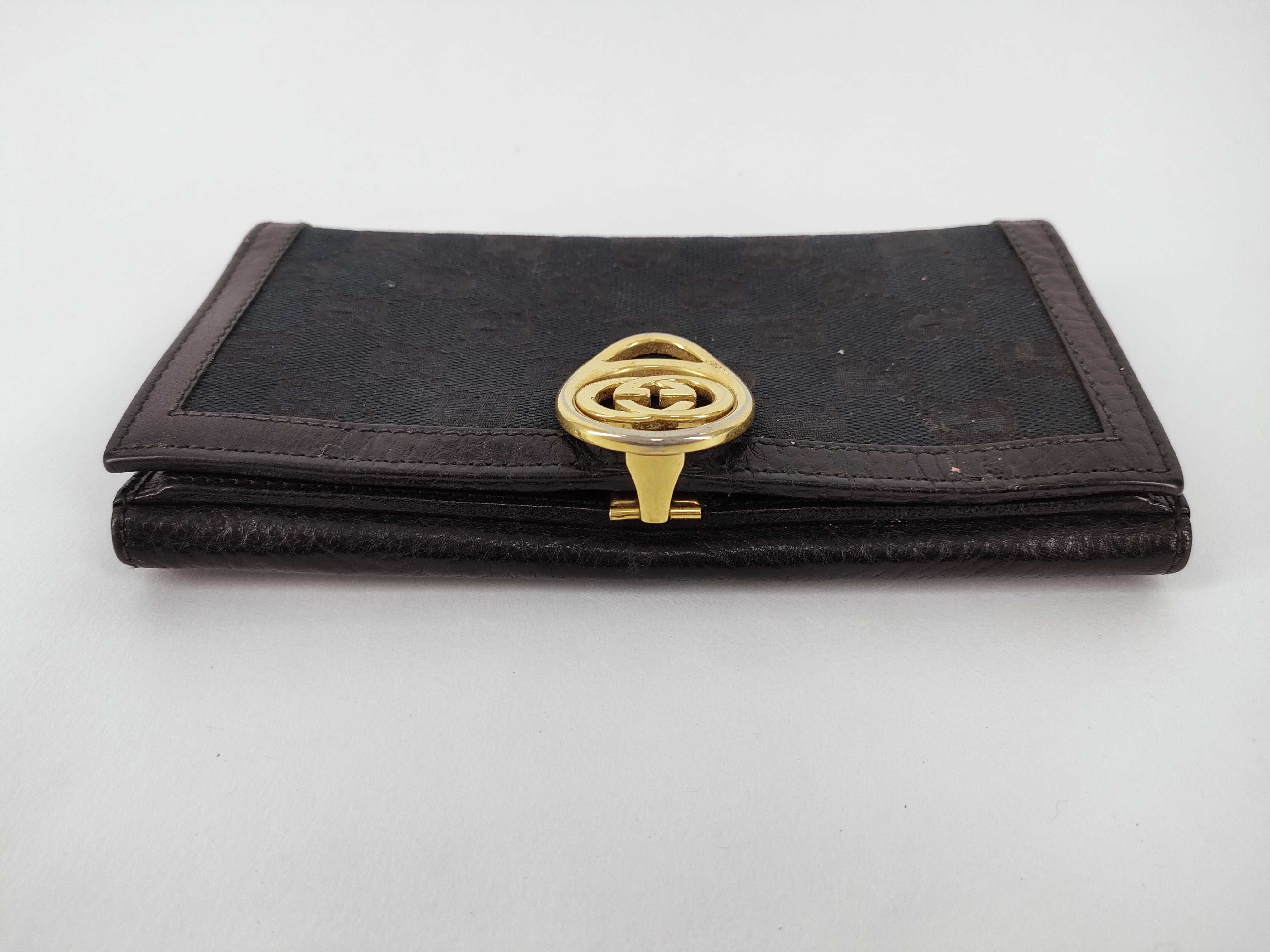 GG Canvas Black Leather Wallet — view 5