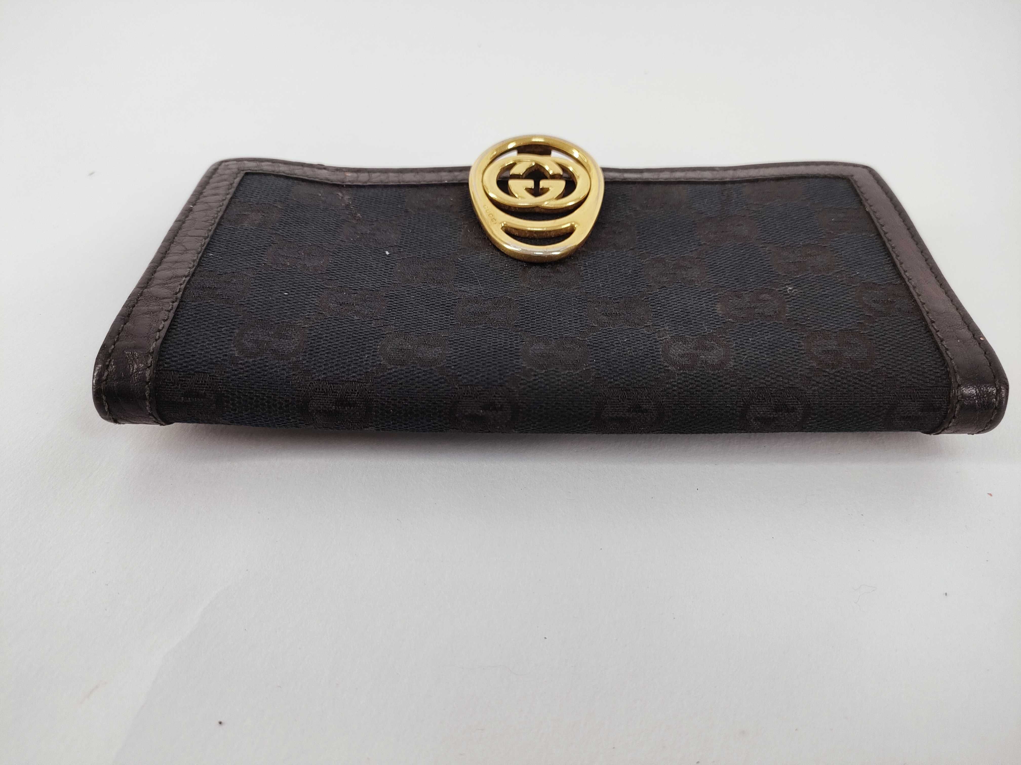 GG Canvas Black Leather Wallet — view 7